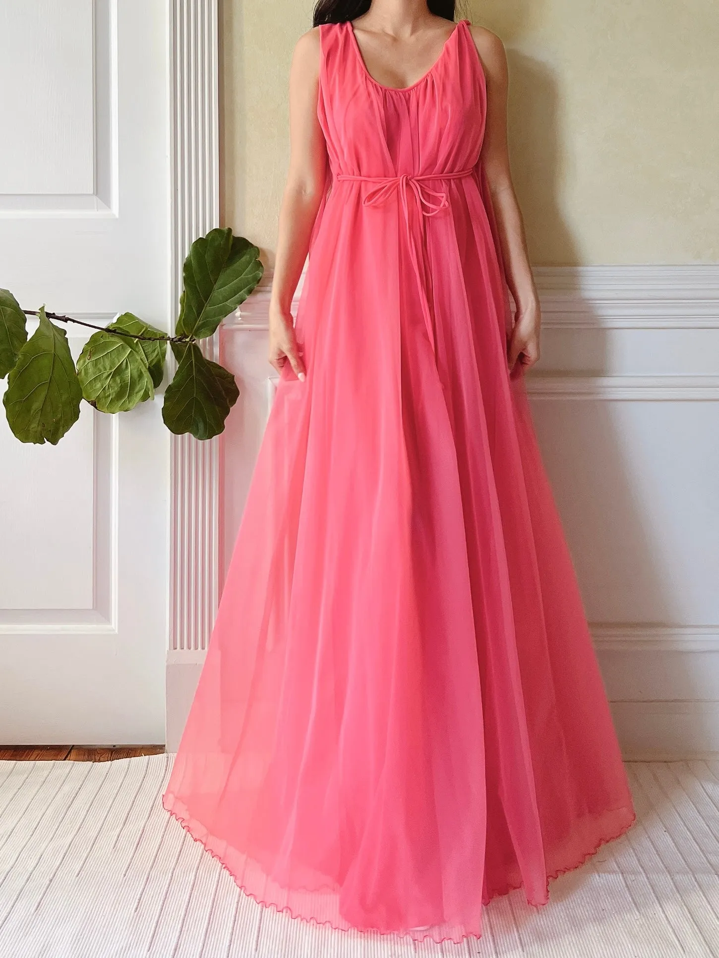 1960s Nylon Feather 2-Piece Set - OSFM
