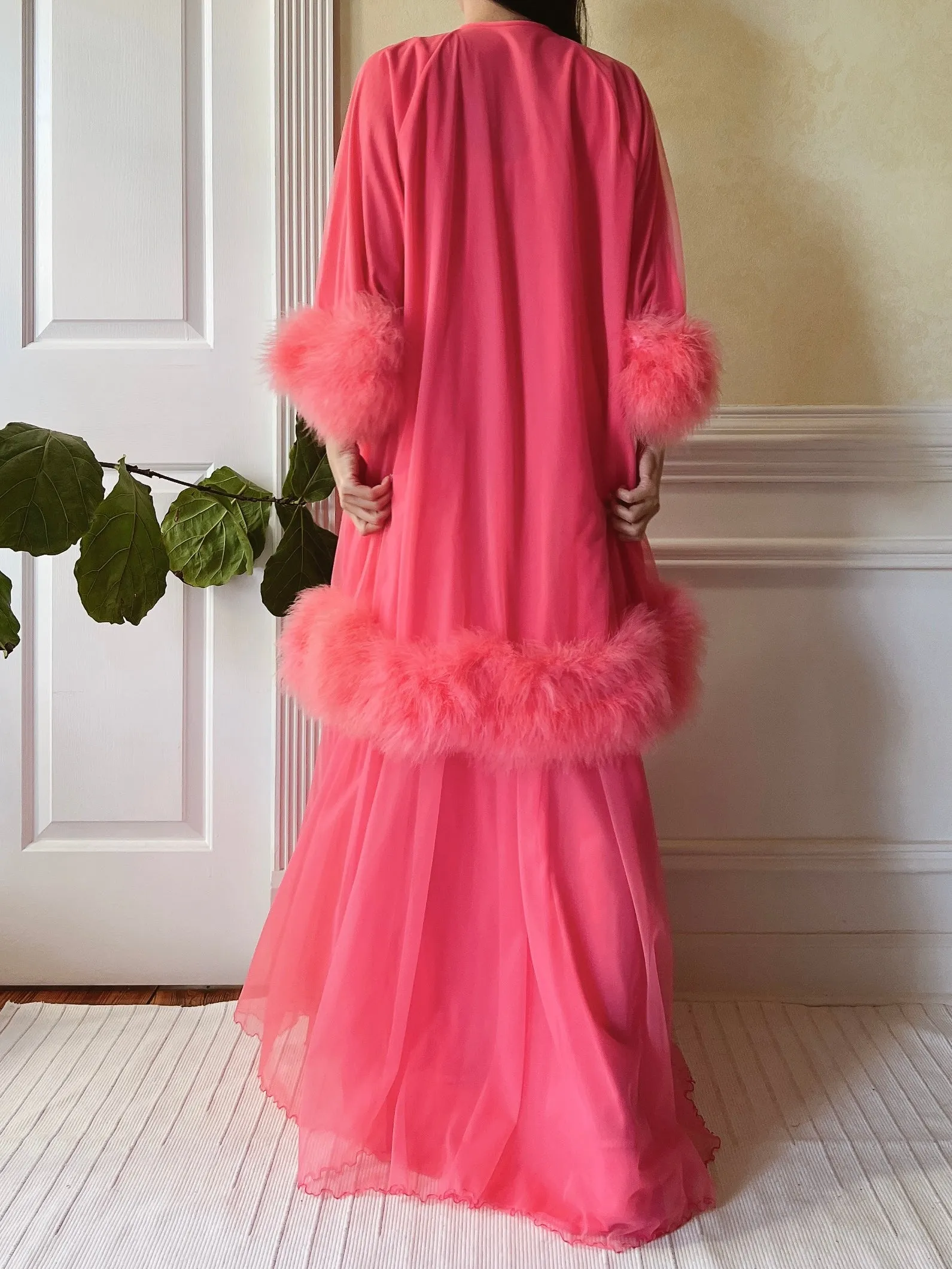 1960s Nylon Feather 2-Piece Set - OSFM
