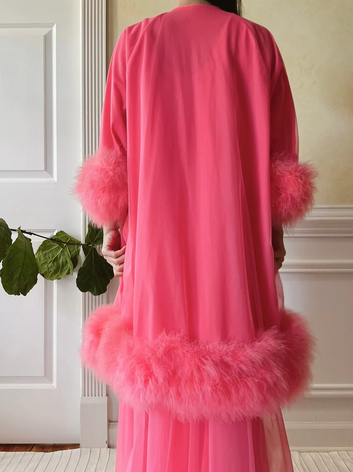 1960s Nylon Feather 2-Piece Set - OSFM