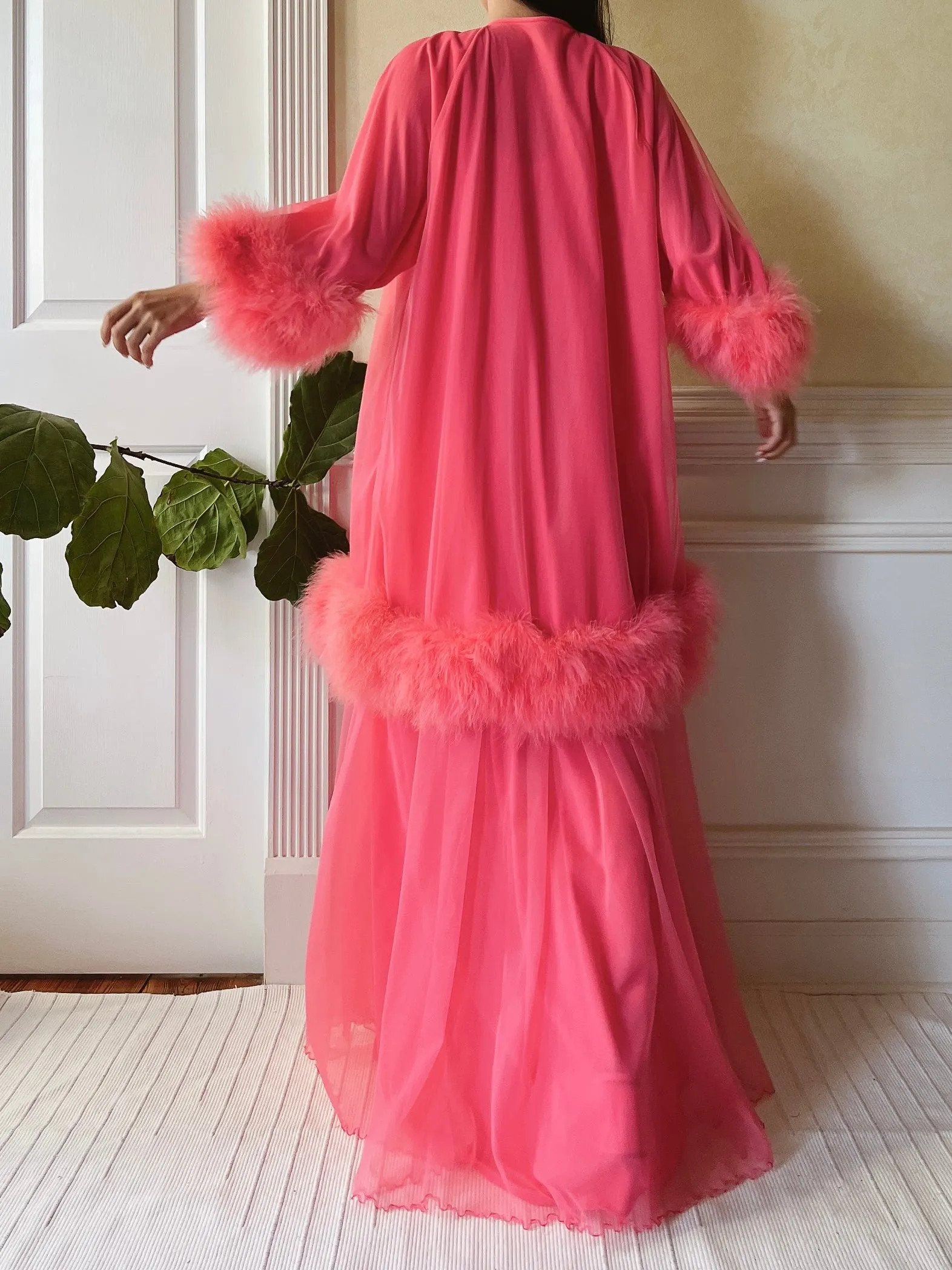 1960s Nylon Feather 2-Piece Set - OSFM