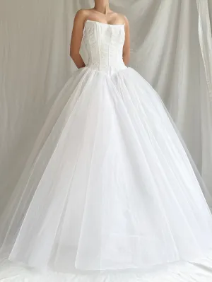 1990s Bustier Tulle Gown - S/M 6