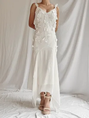 1990s Flower Applique Dress - M/L