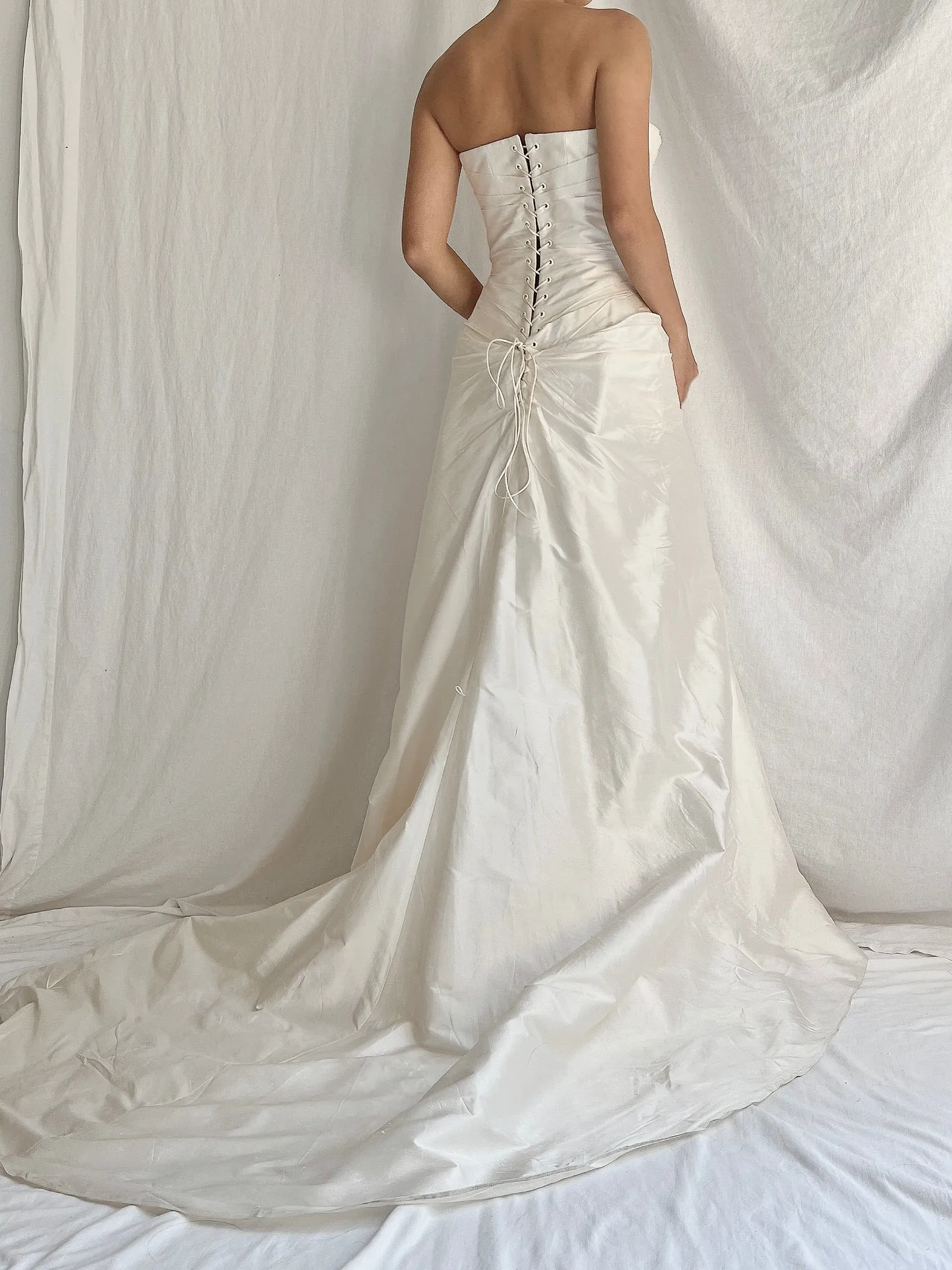 2000s Cymbeline Silk Corset Strapless Dress - S/4-6