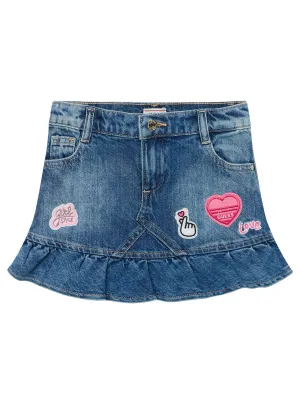 Blue Denim Mini Skirt (2-7)