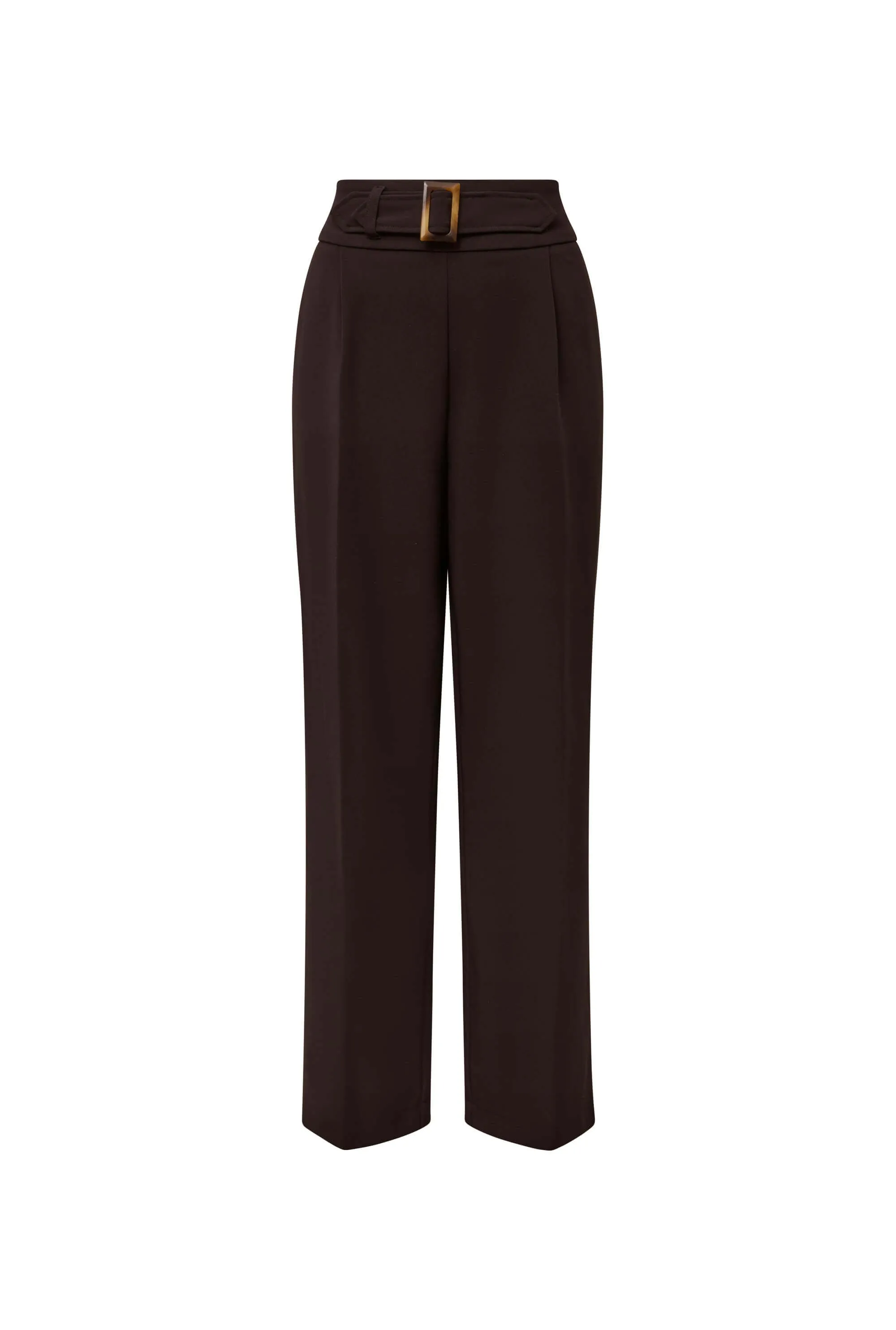 Buckle Waist Black Trousers