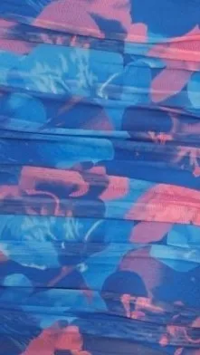 Callia Midi Dress - Blue / Pink Print
