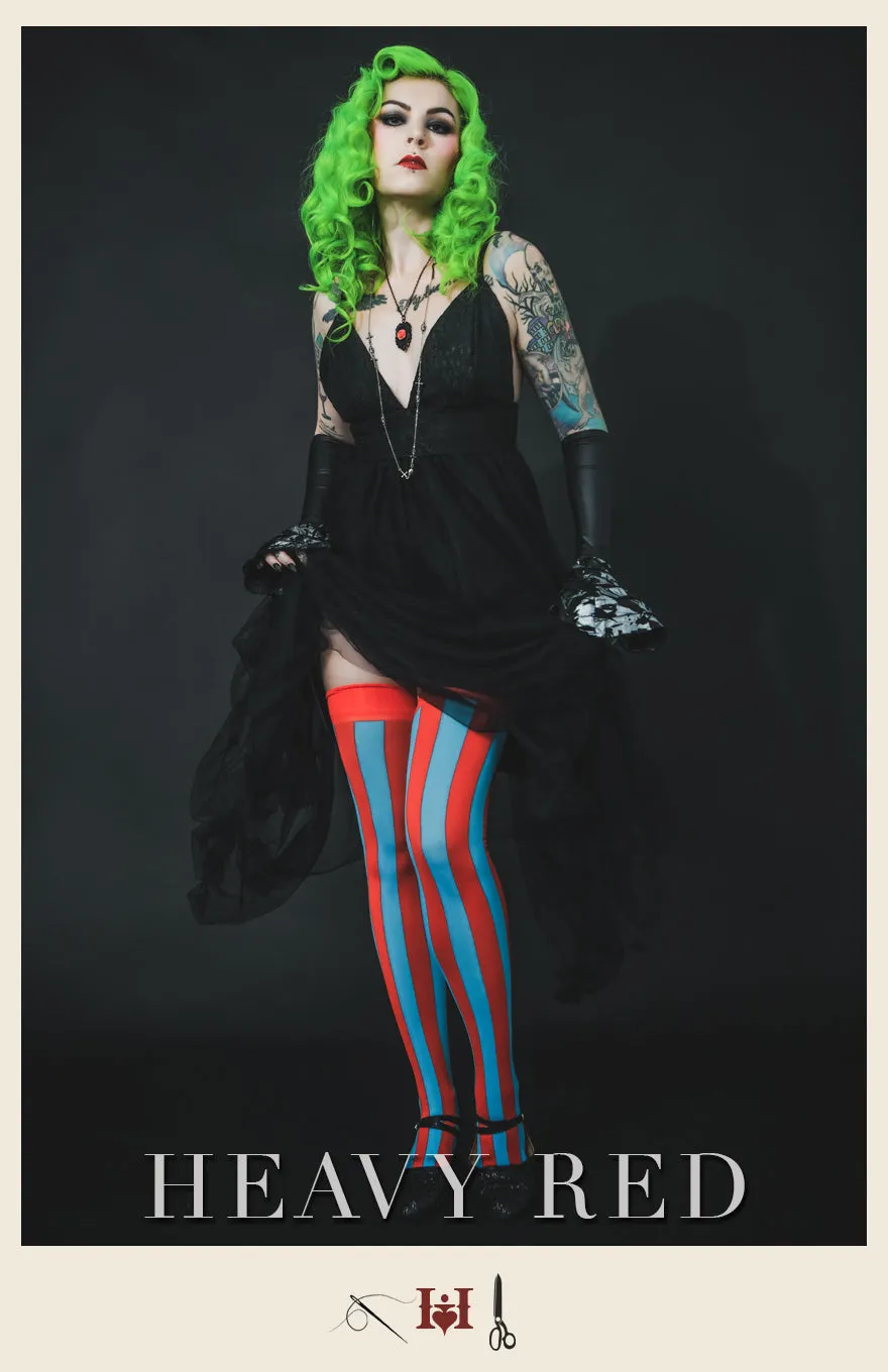 Circus Cabaret Stripe Thigh-Highs