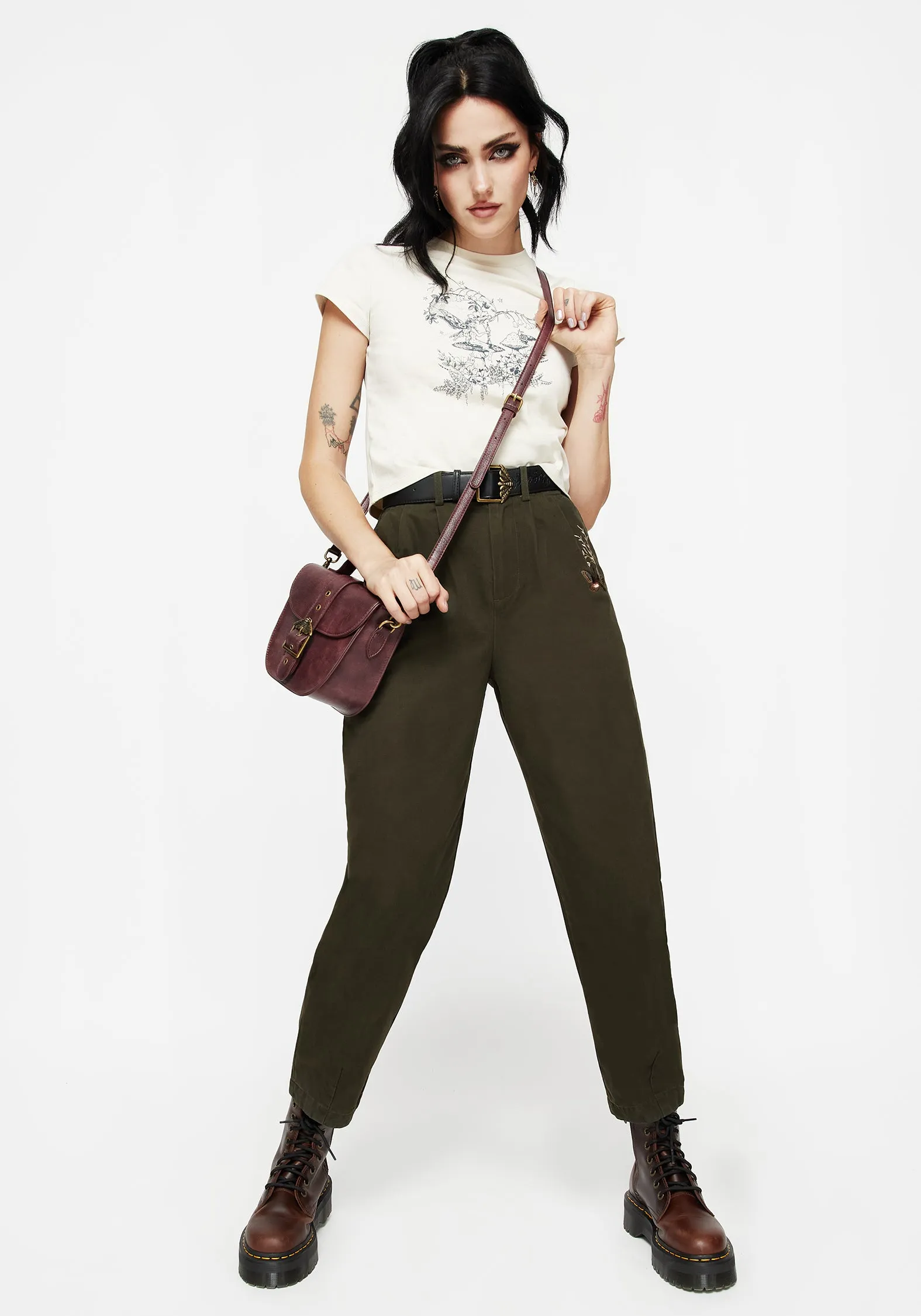 Copia Embroidered Balloon Leg Tailored Trousers