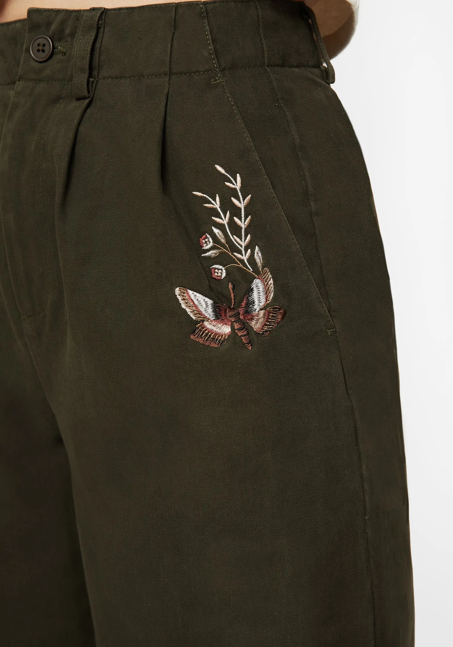 Copia Embroidered Balloon Leg Tailored Trousers