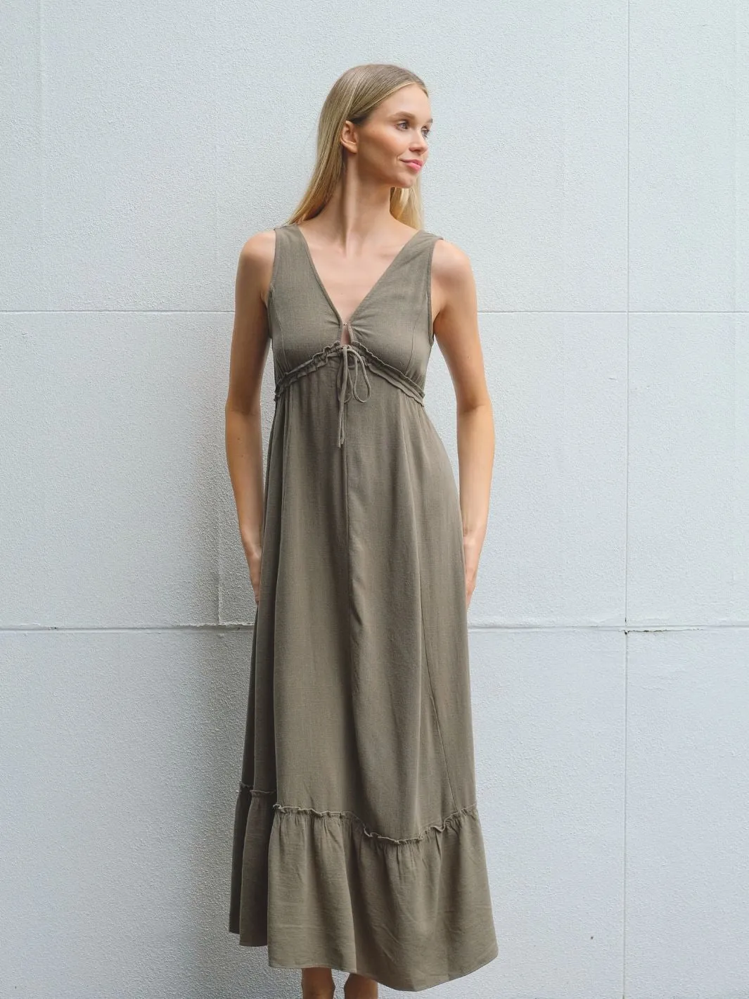 COTTE FRILL MAXI