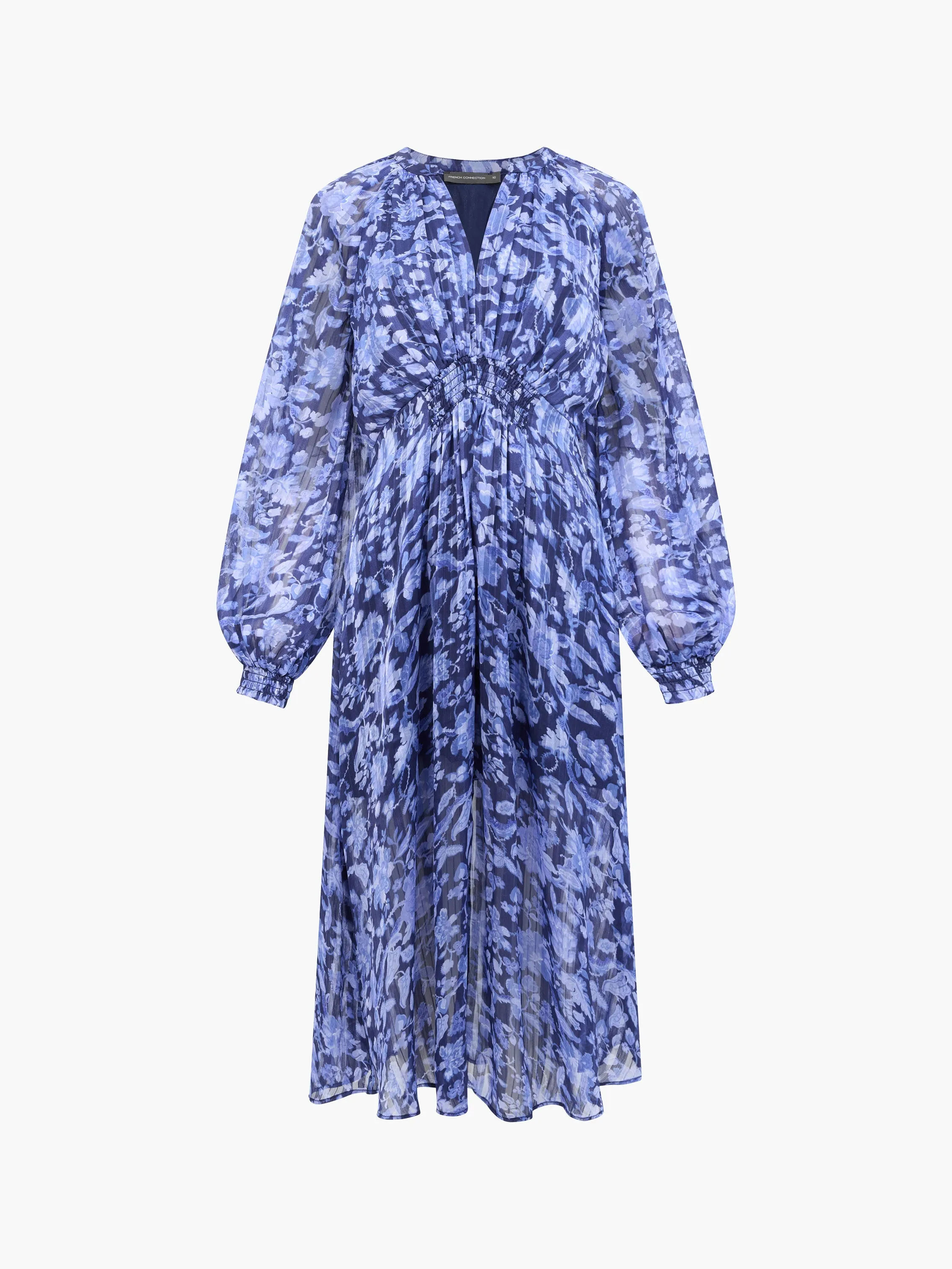 Cynthia Shirred Midi Dress