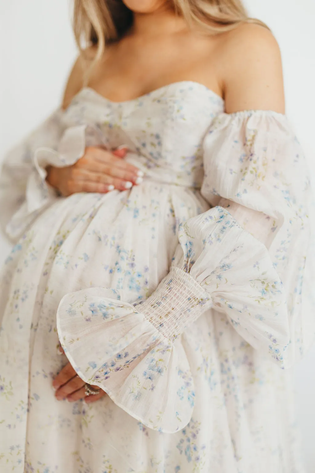 Dear Skye Baby Floral Dress in Blue - Bump Friendly (Small Restock Coming 4/28)