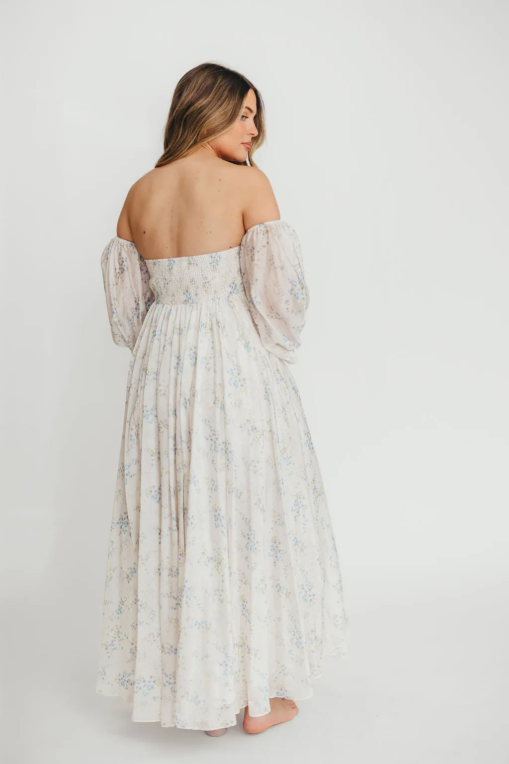 Dear Skye Baby Floral Dress in Blue - Bump Friendly (Small Restock Coming 4/28)