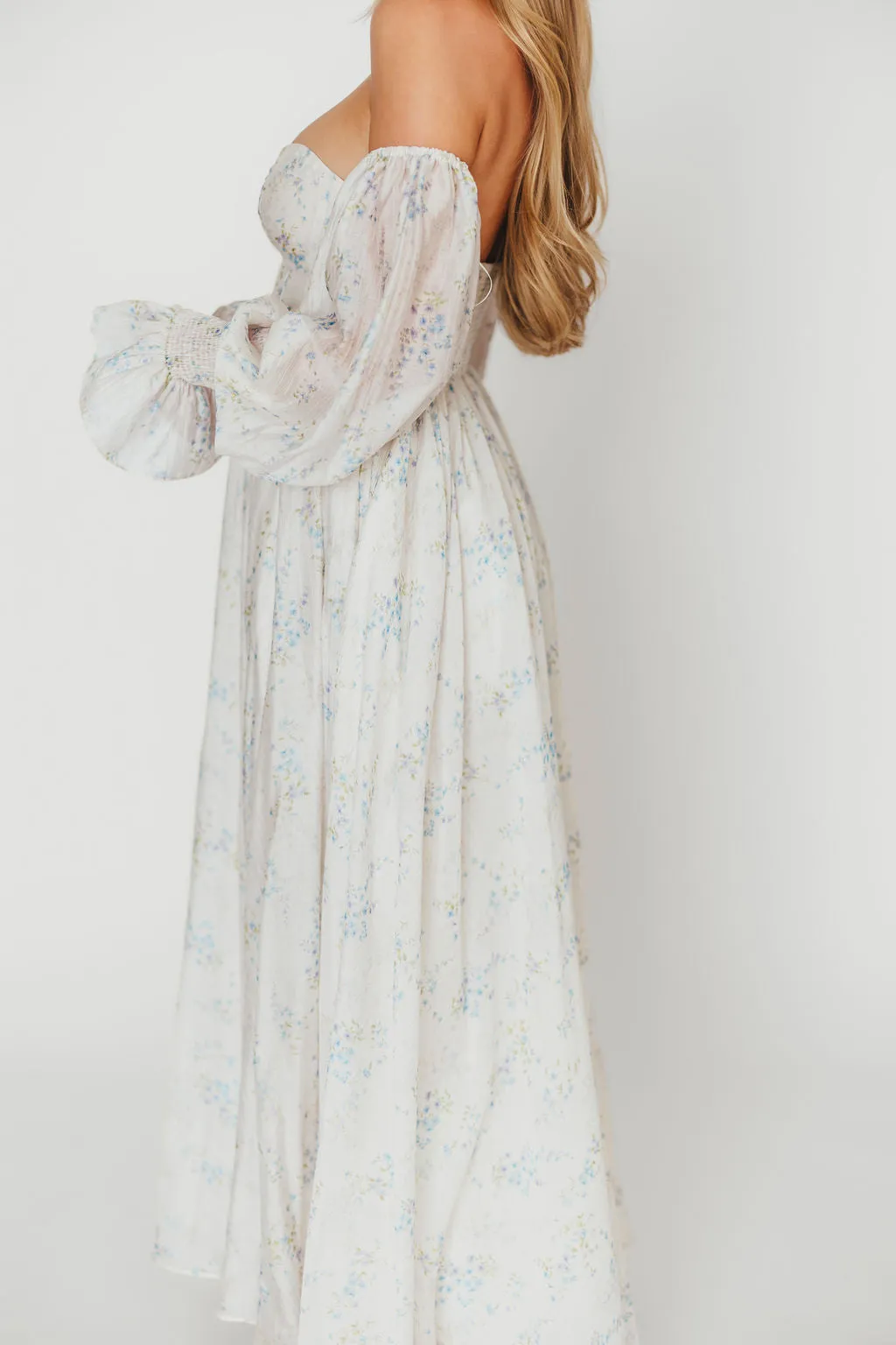 Dear Skye Baby Floral Dress in Blue - Bump Friendly (Small Restock Coming 4/28)