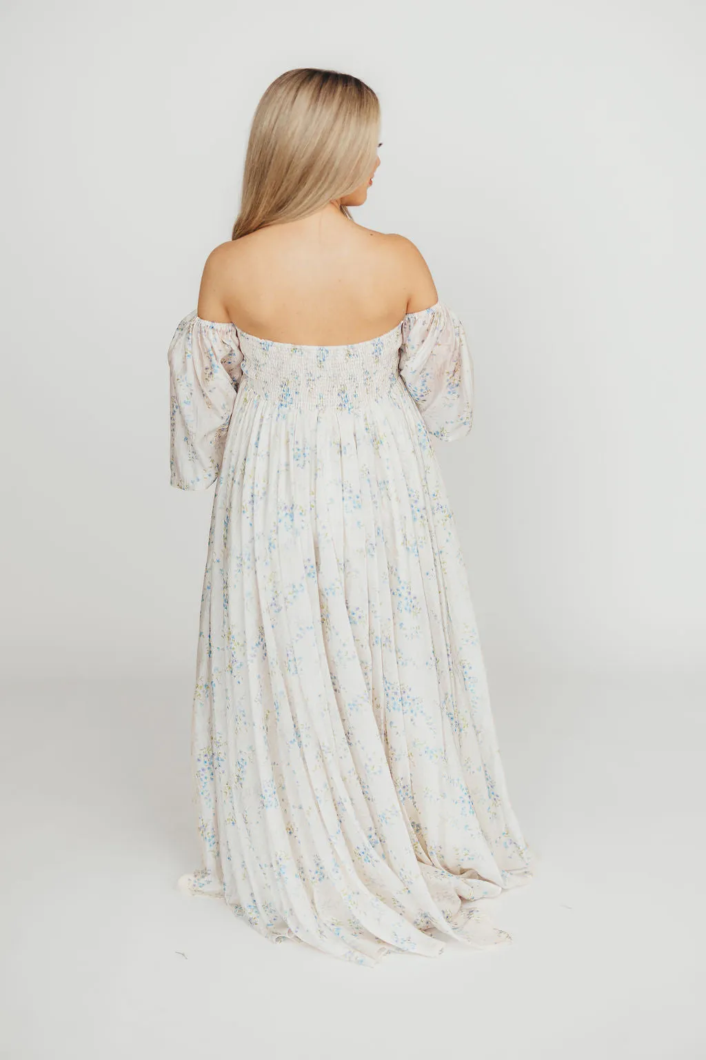 Dear Skye Baby Floral Dress in Blue - Bump Friendly (Small Restock Coming 4/28)