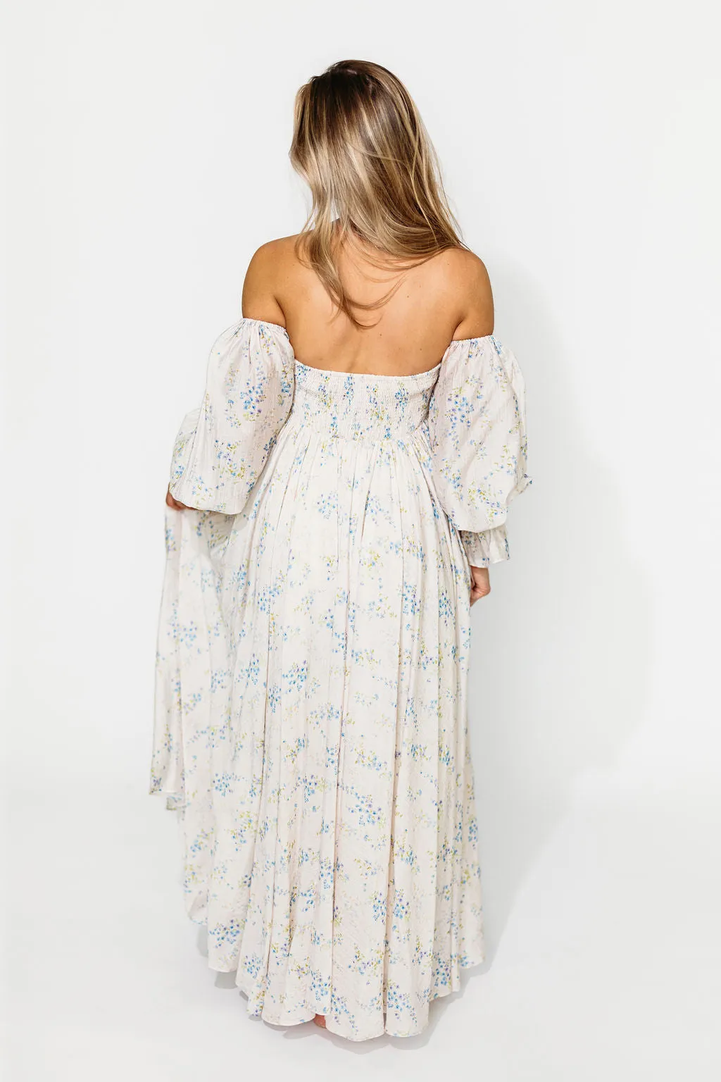Dear Skye Baby Floral Dress in Blue - Bump Friendly (Small Restock Coming 4/28)