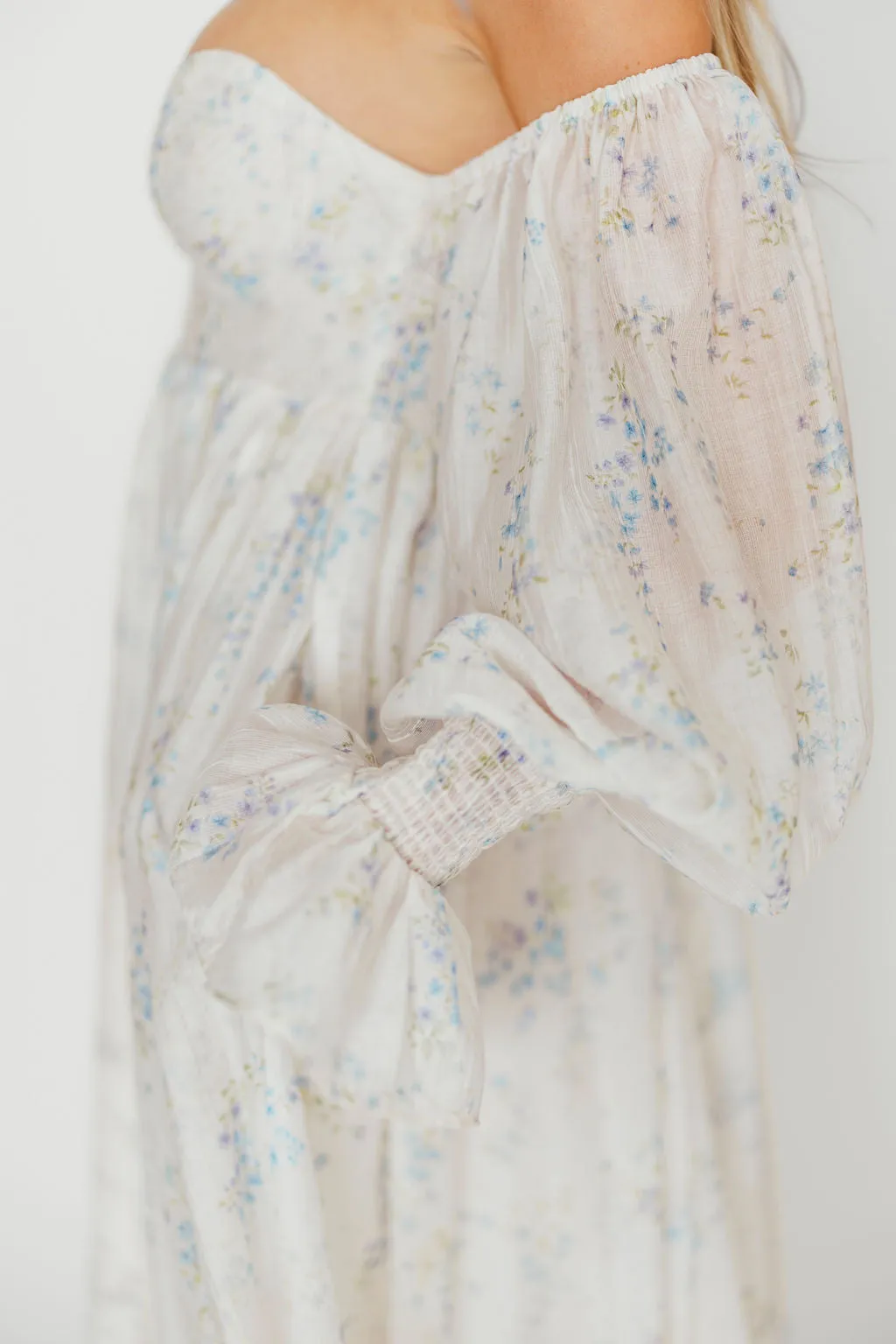 Dear Skye Baby Floral Dress in Blue - Bump Friendly (Small Restock Coming 4/28)