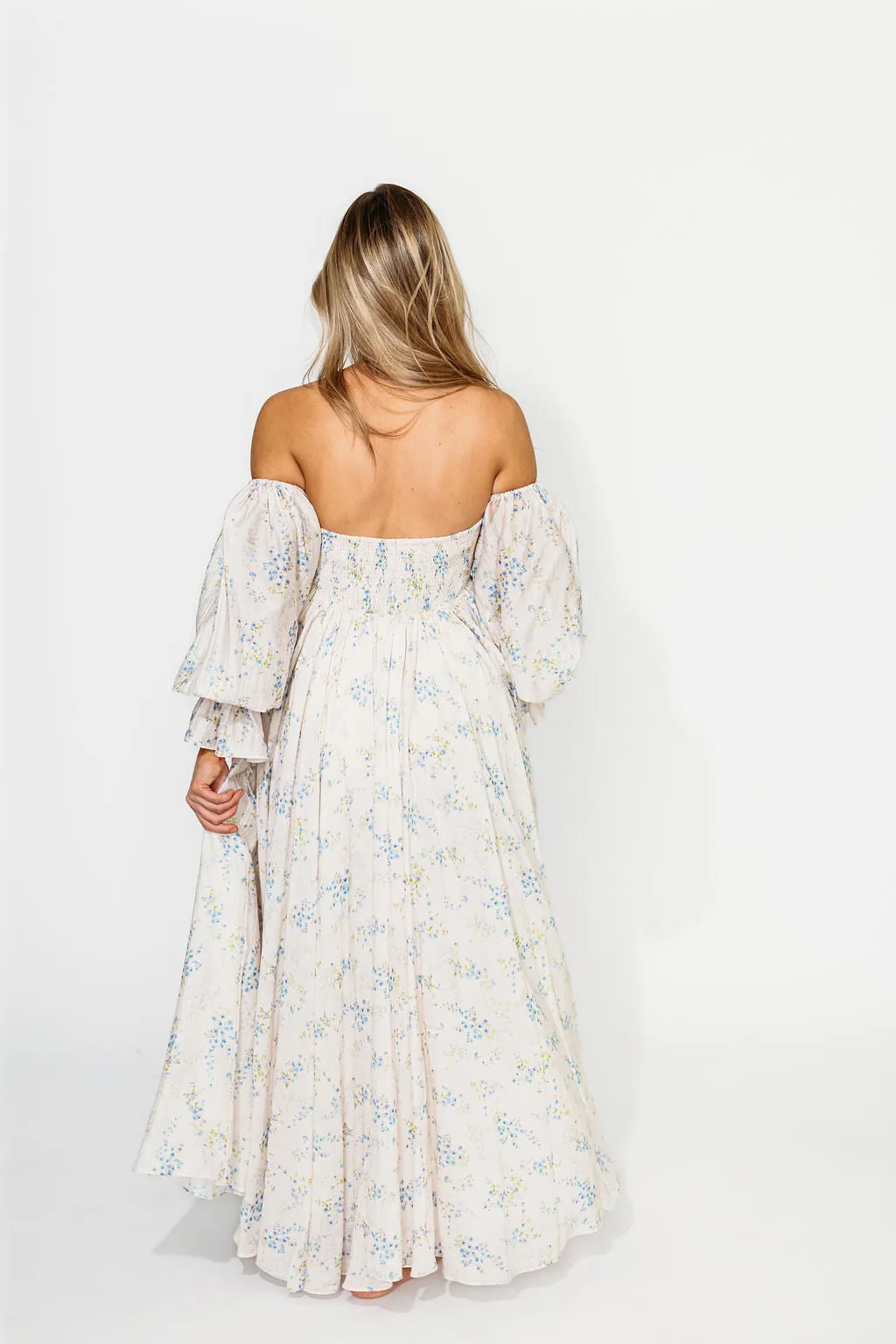Dear Skye Baby Floral Dress in Blue - Bump Friendly (Small Restock Coming 4/28)