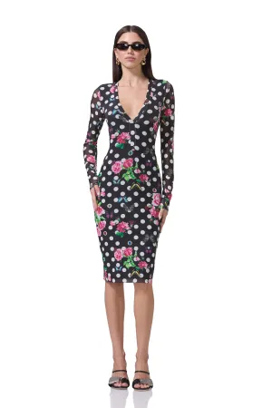 Diane Dress - Rose Dot