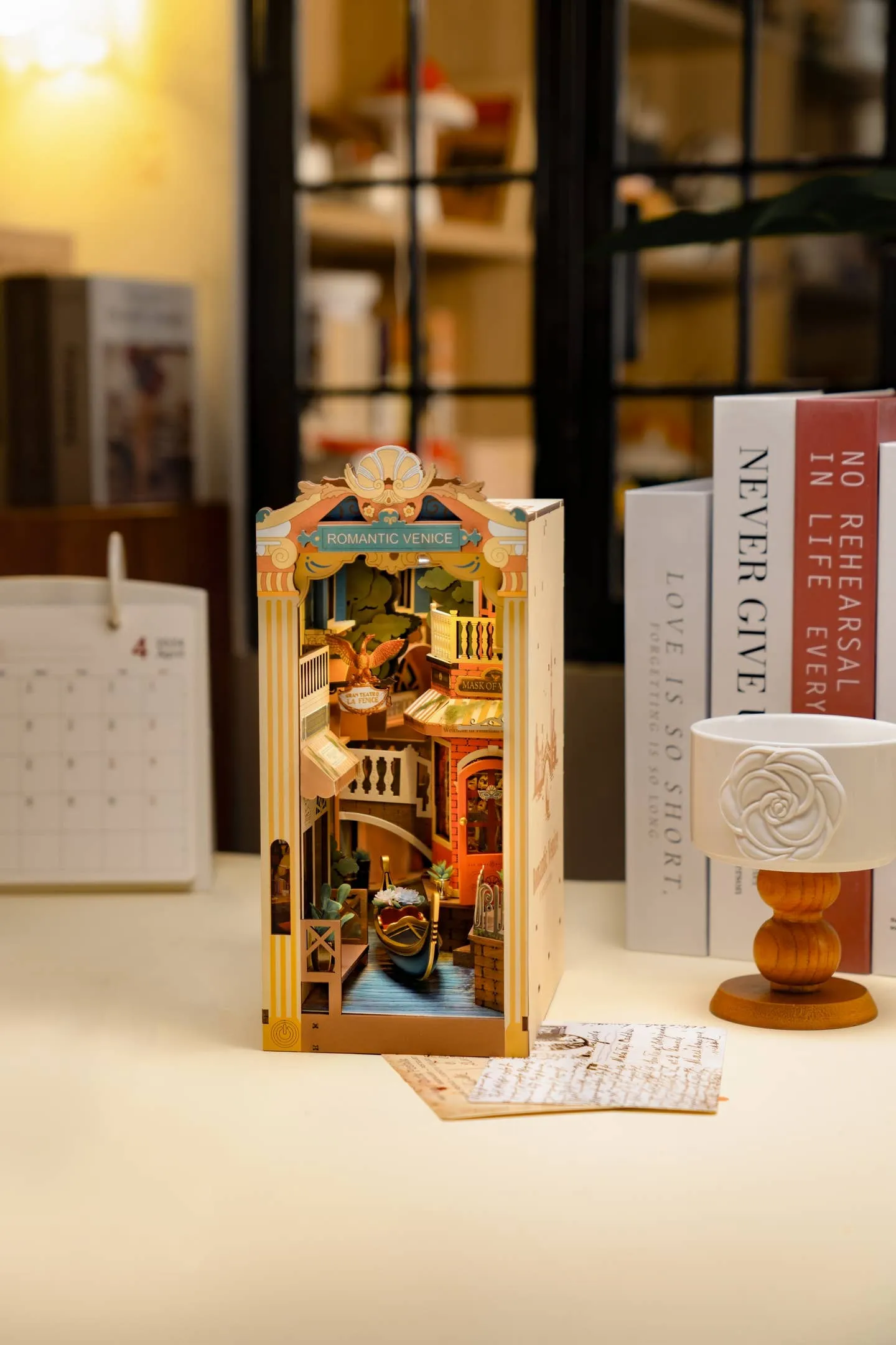 DIY Book Nook Kit: Romantic Venice with Dust Cover