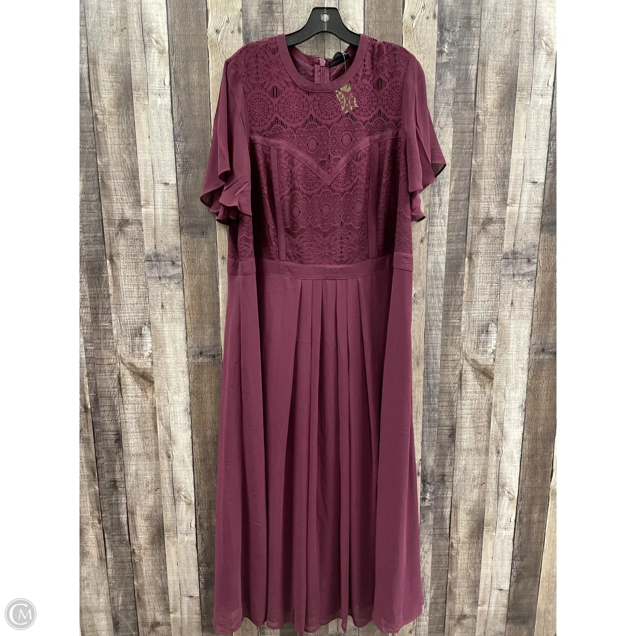 Dress Casual Maxi By City Chic In Maroon, Size: Xl