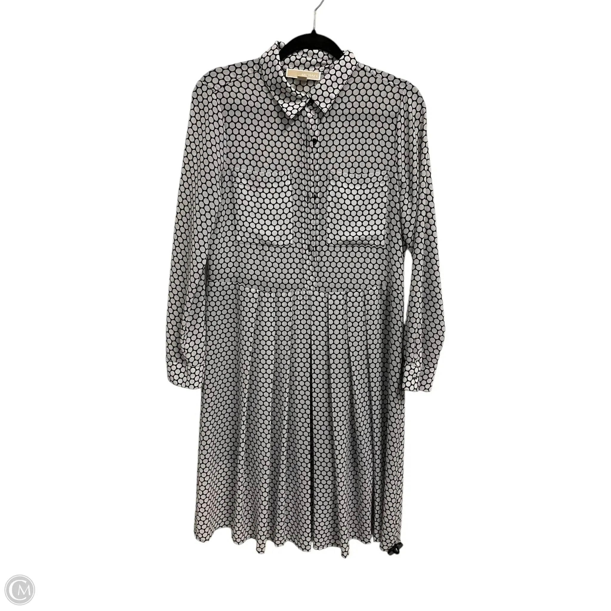 Dress Casual Midi By Michael Kors In Black & White, Size: M