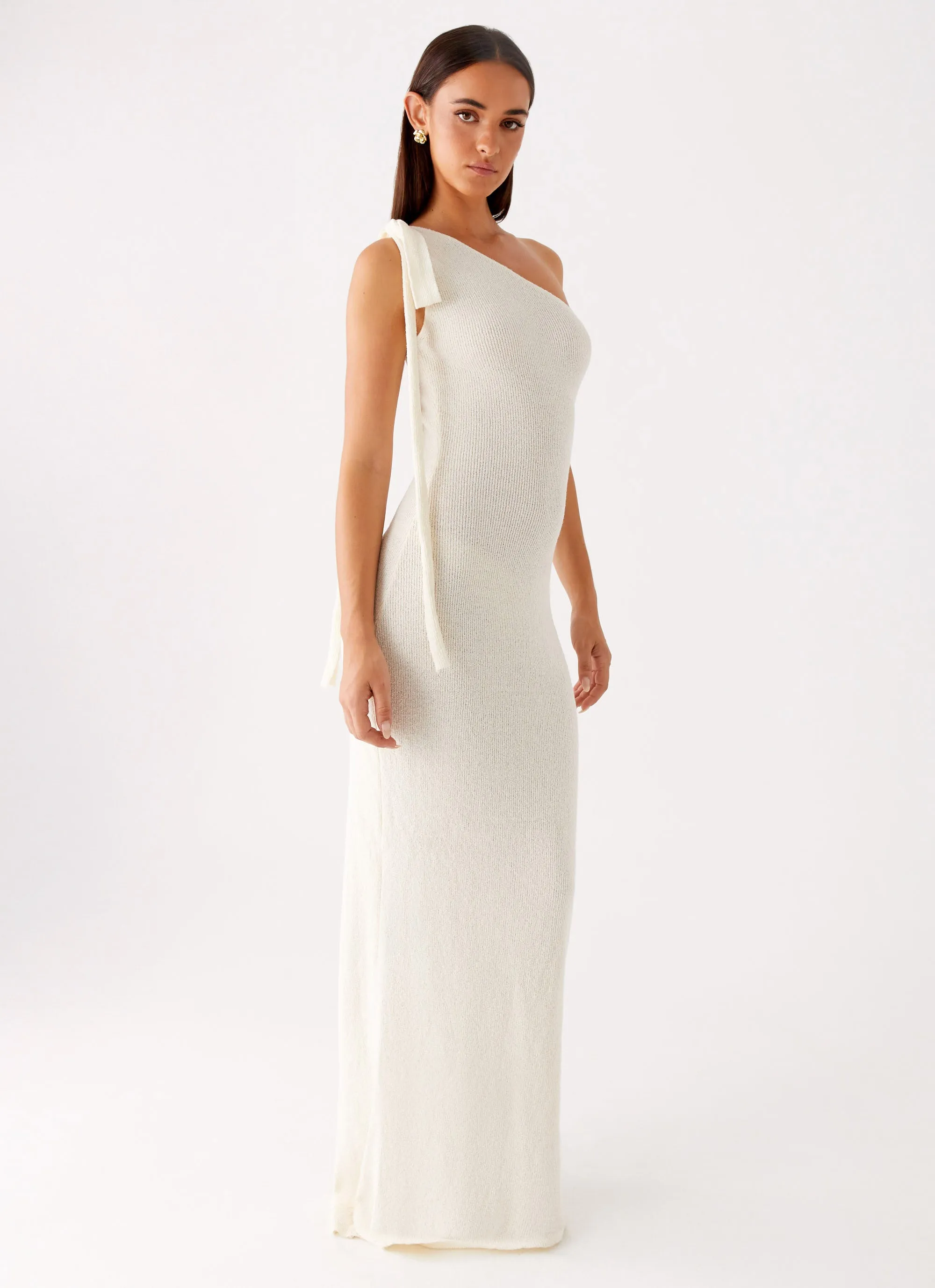 Easton Knit Maxi Dress - White