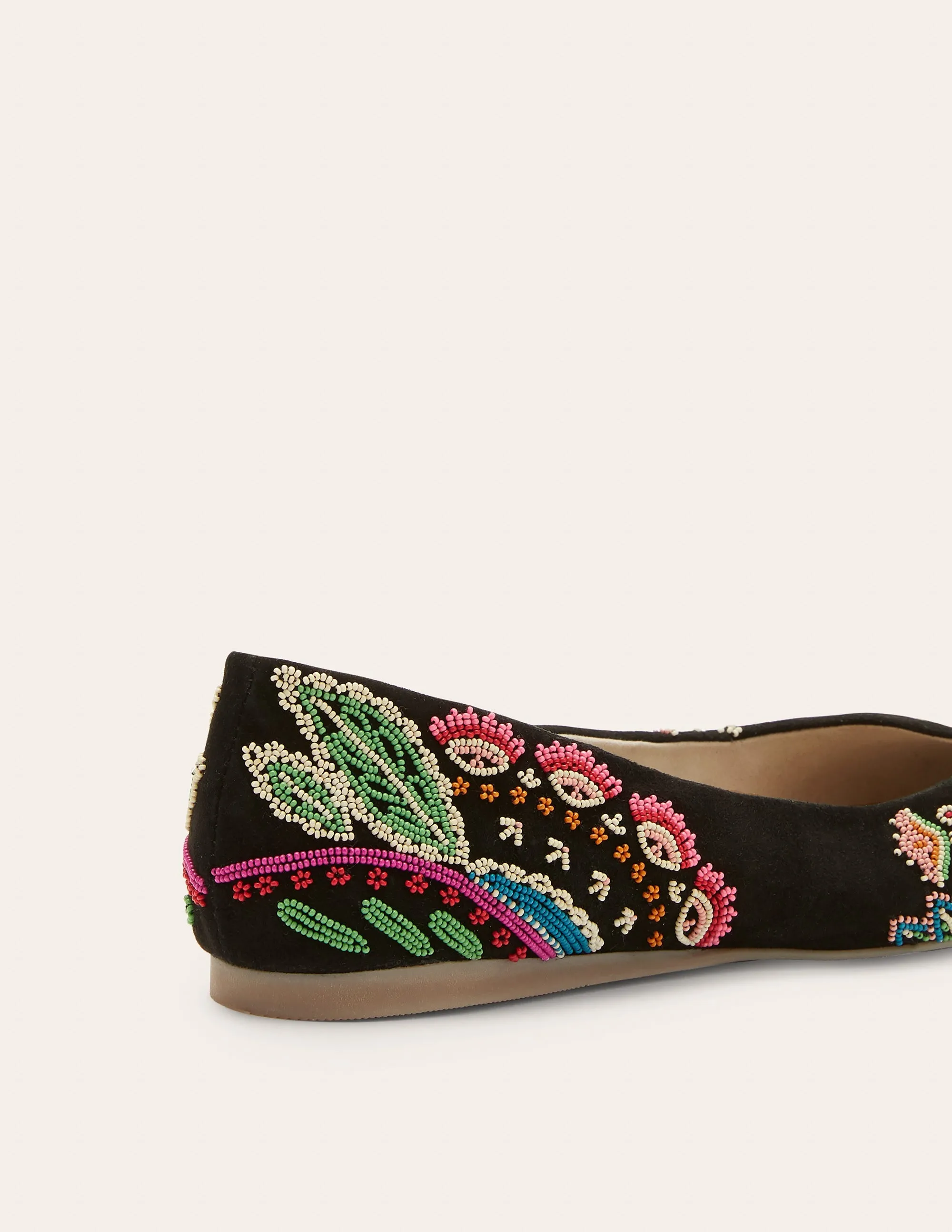 Embellished Ballerinas-Black Multi