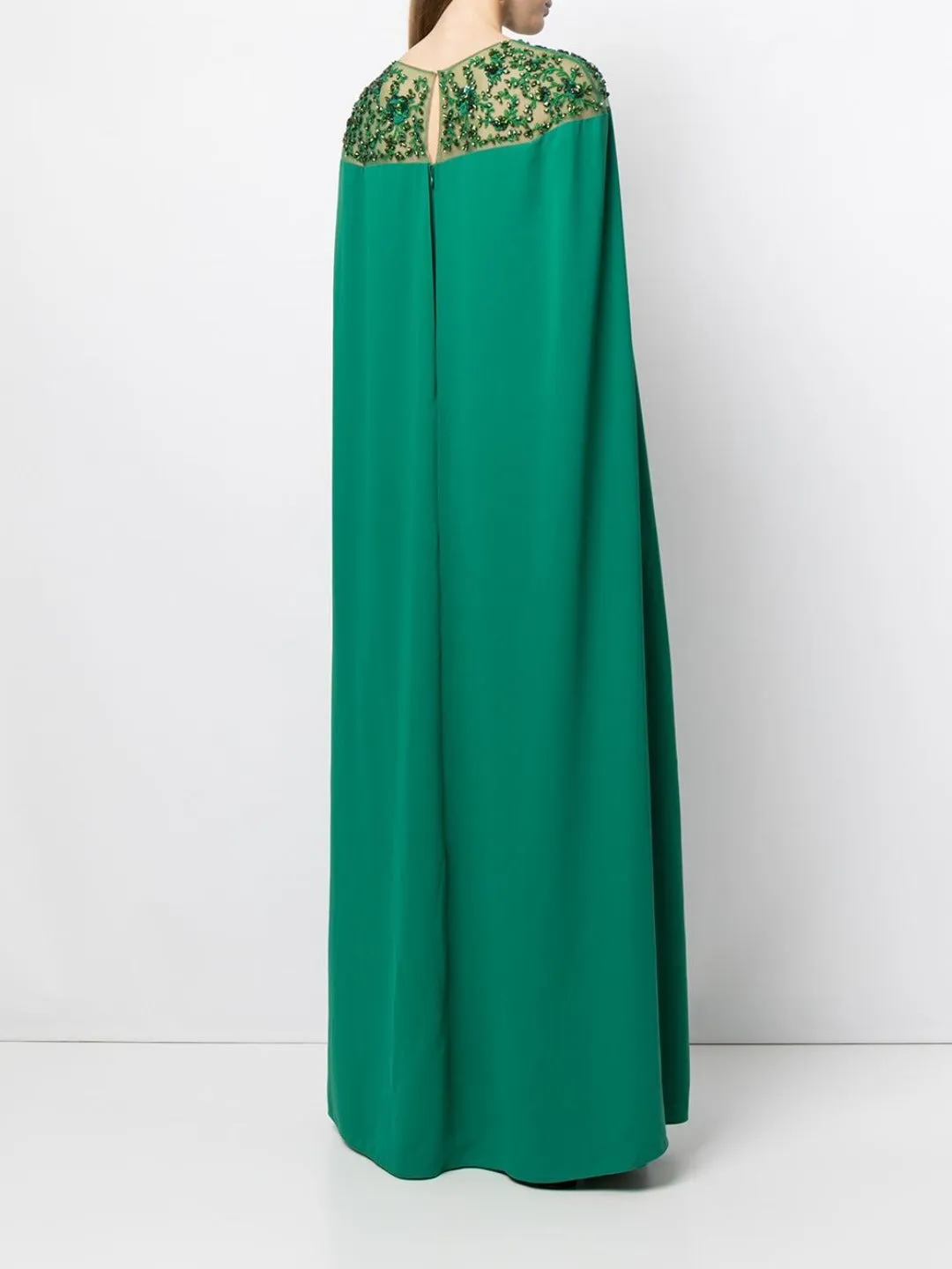 Embroidered Cape Dress