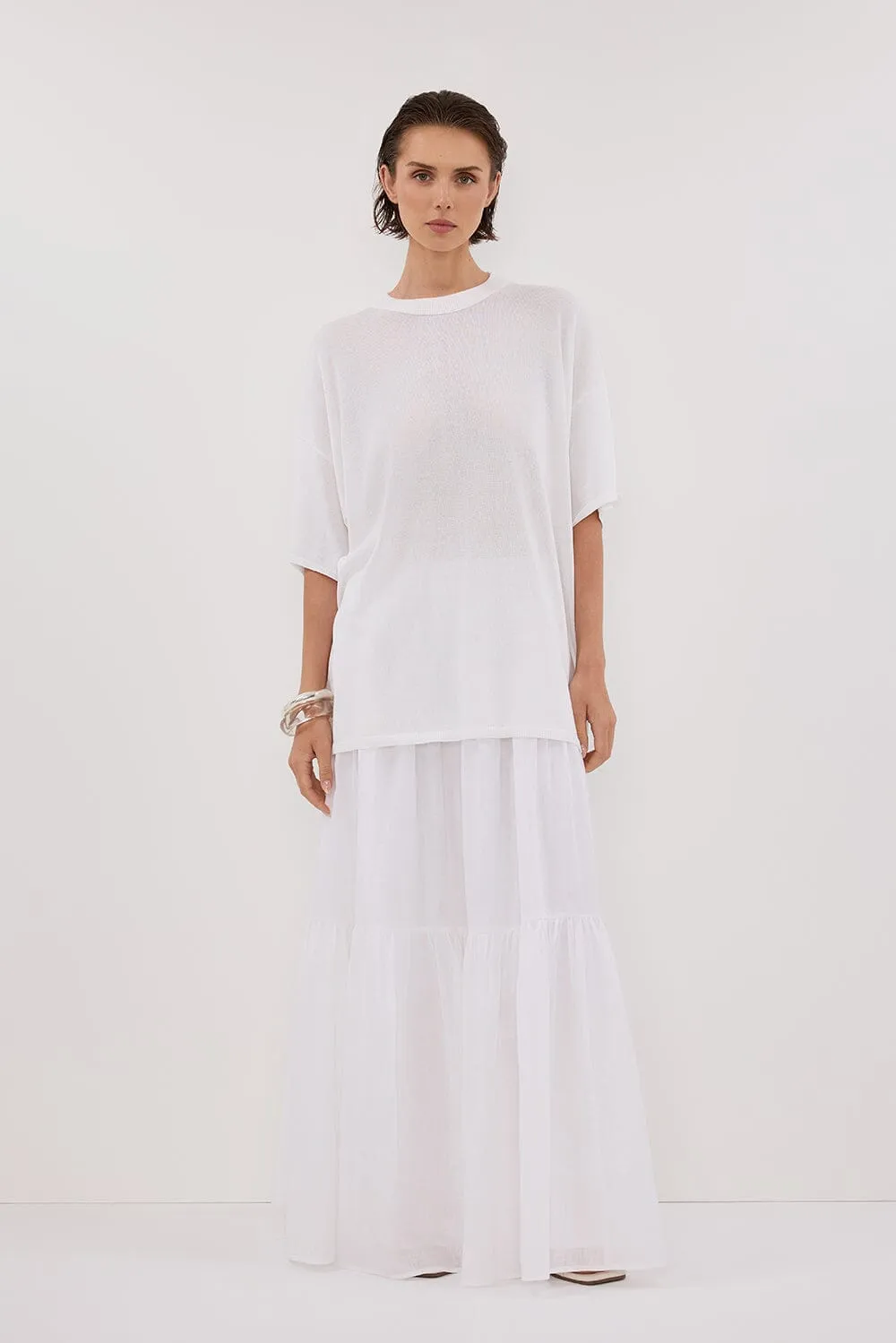 JACKI IVORY OVERSIZED KNIT TEE