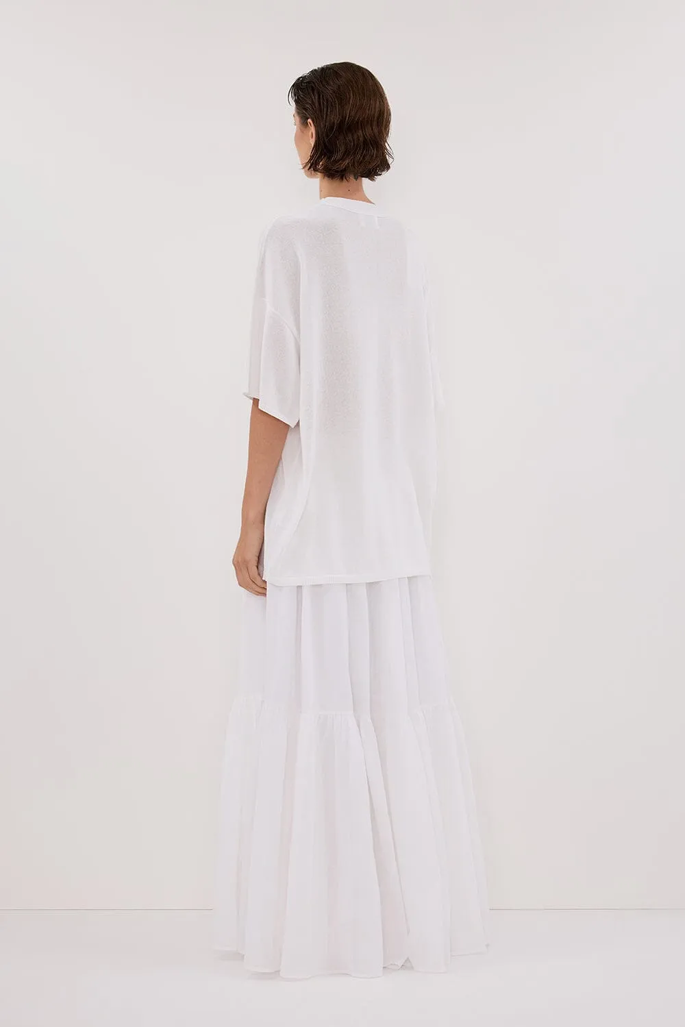 JACKI IVORY OVERSIZED KNIT TEE