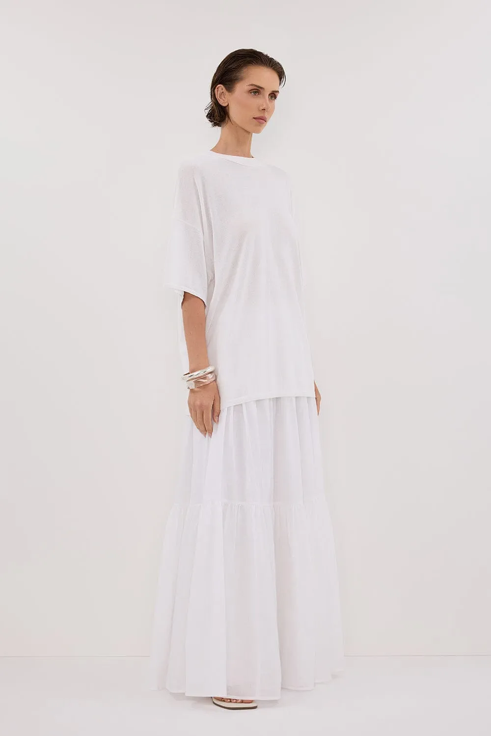 JACKI IVORY OVERSIZED KNIT TEE