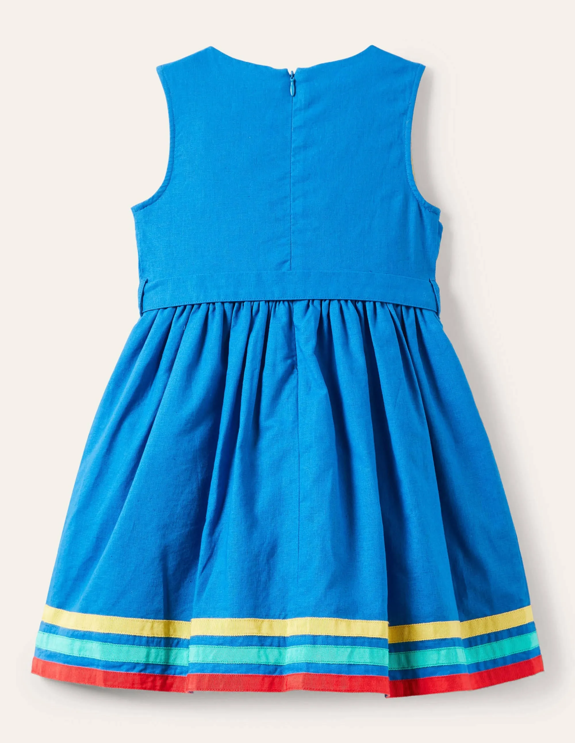 Jungle Vintage Dress-Marina Blue Embroidered