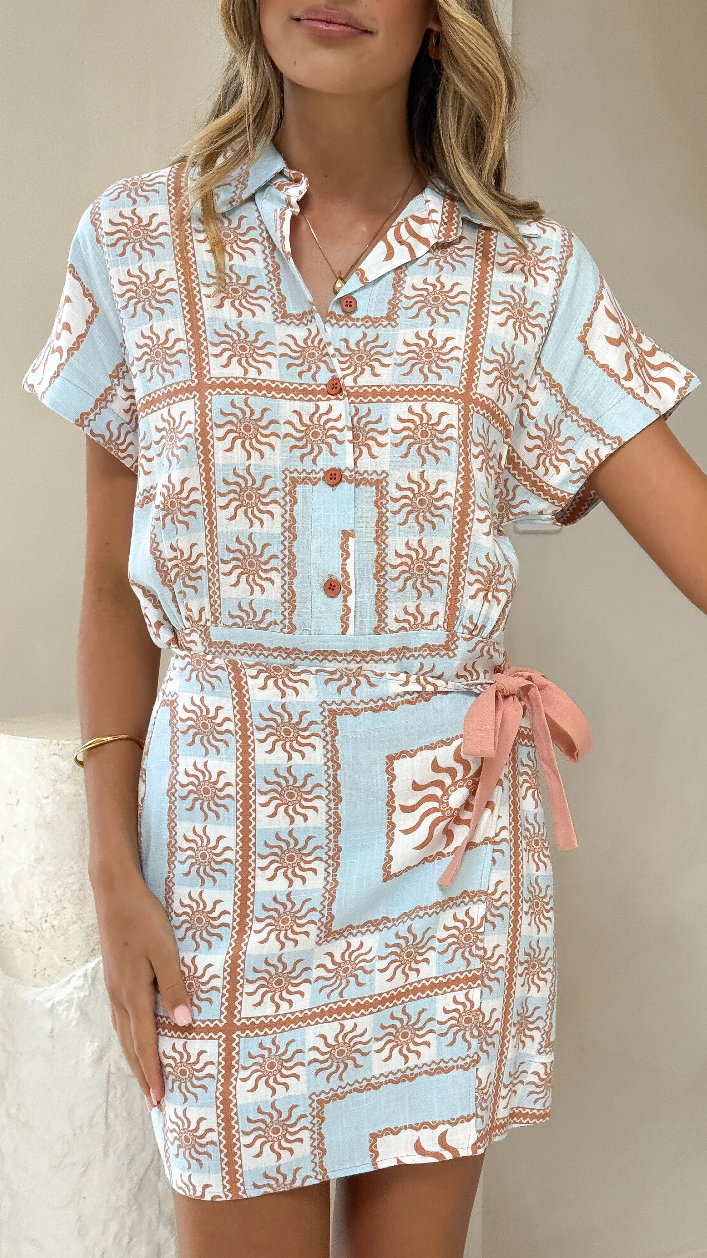 Leela Mini Dress - Flores Print