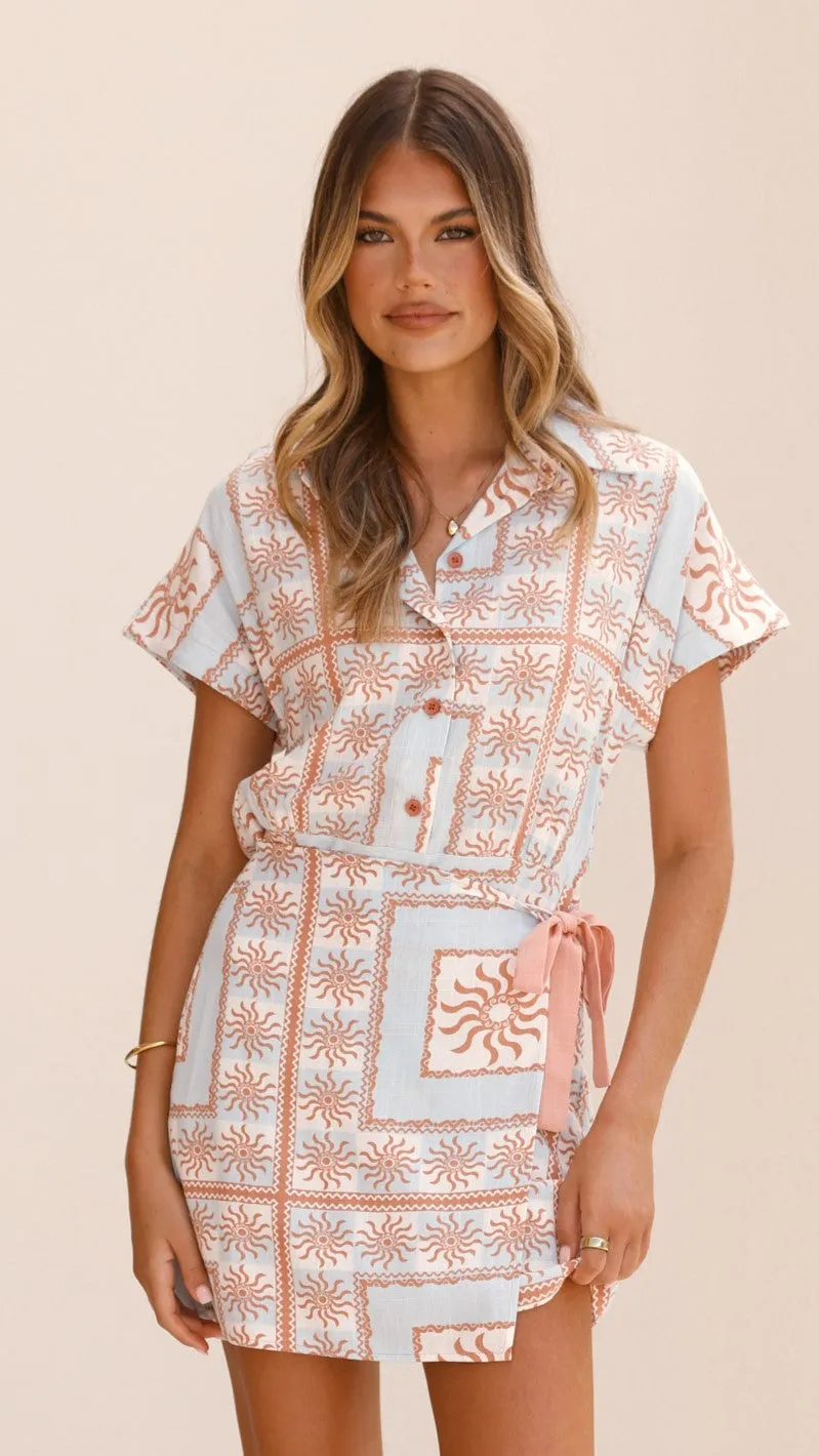 Leela Mini Dress - Flores Print