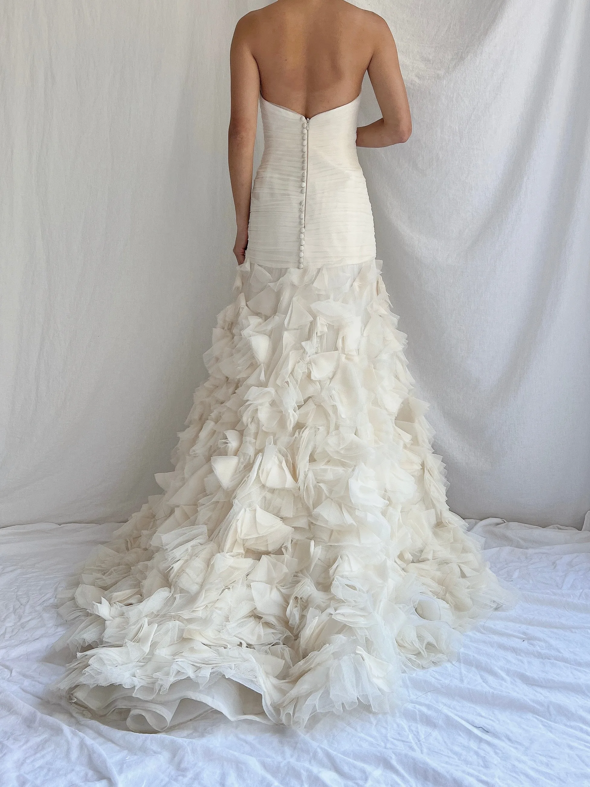 Liancarlo Couture Silk Tulle and Organza Petal Gown - 6