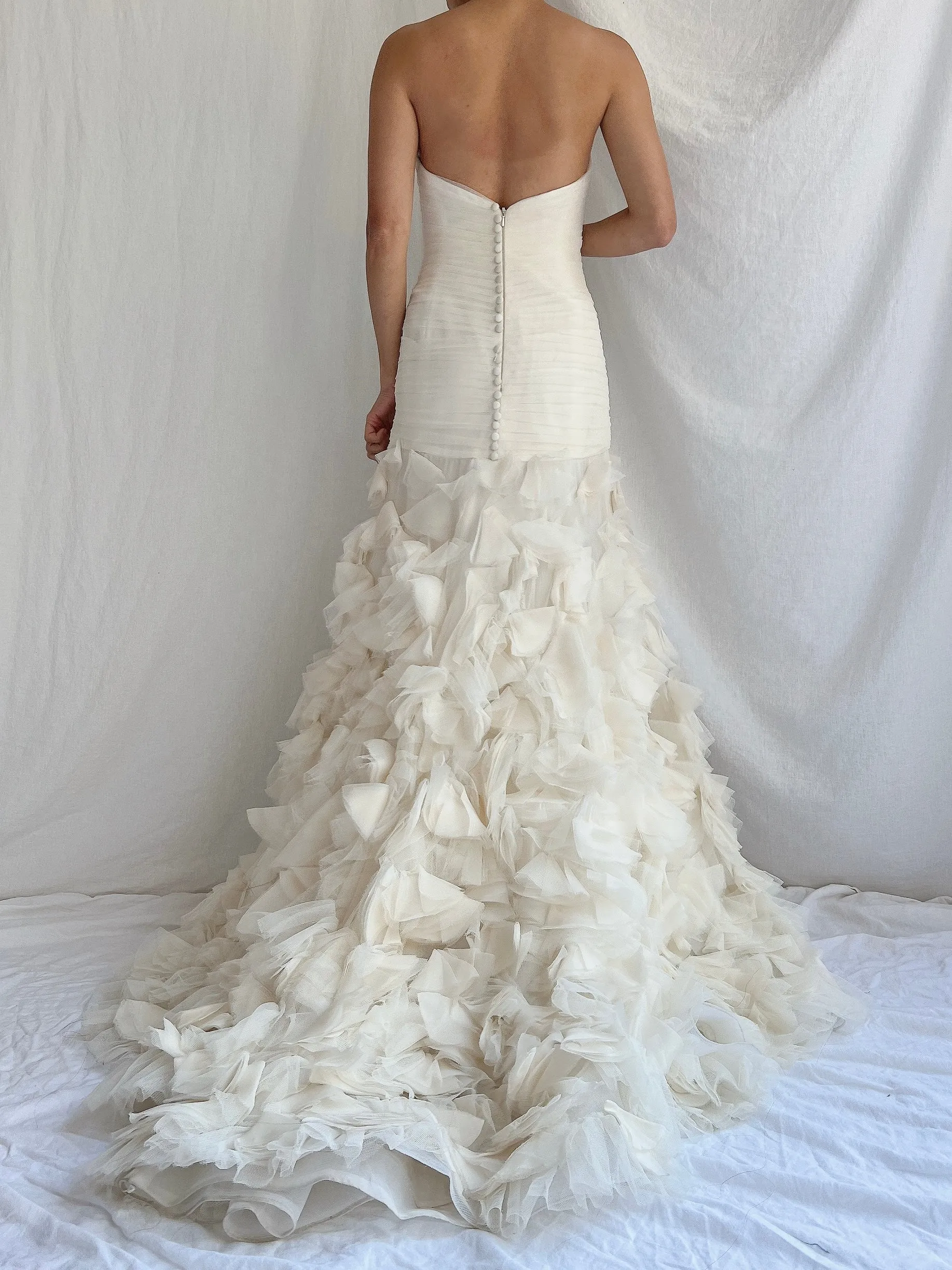 Liancarlo Couture Silk Tulle and Organza Petal Gown - 6