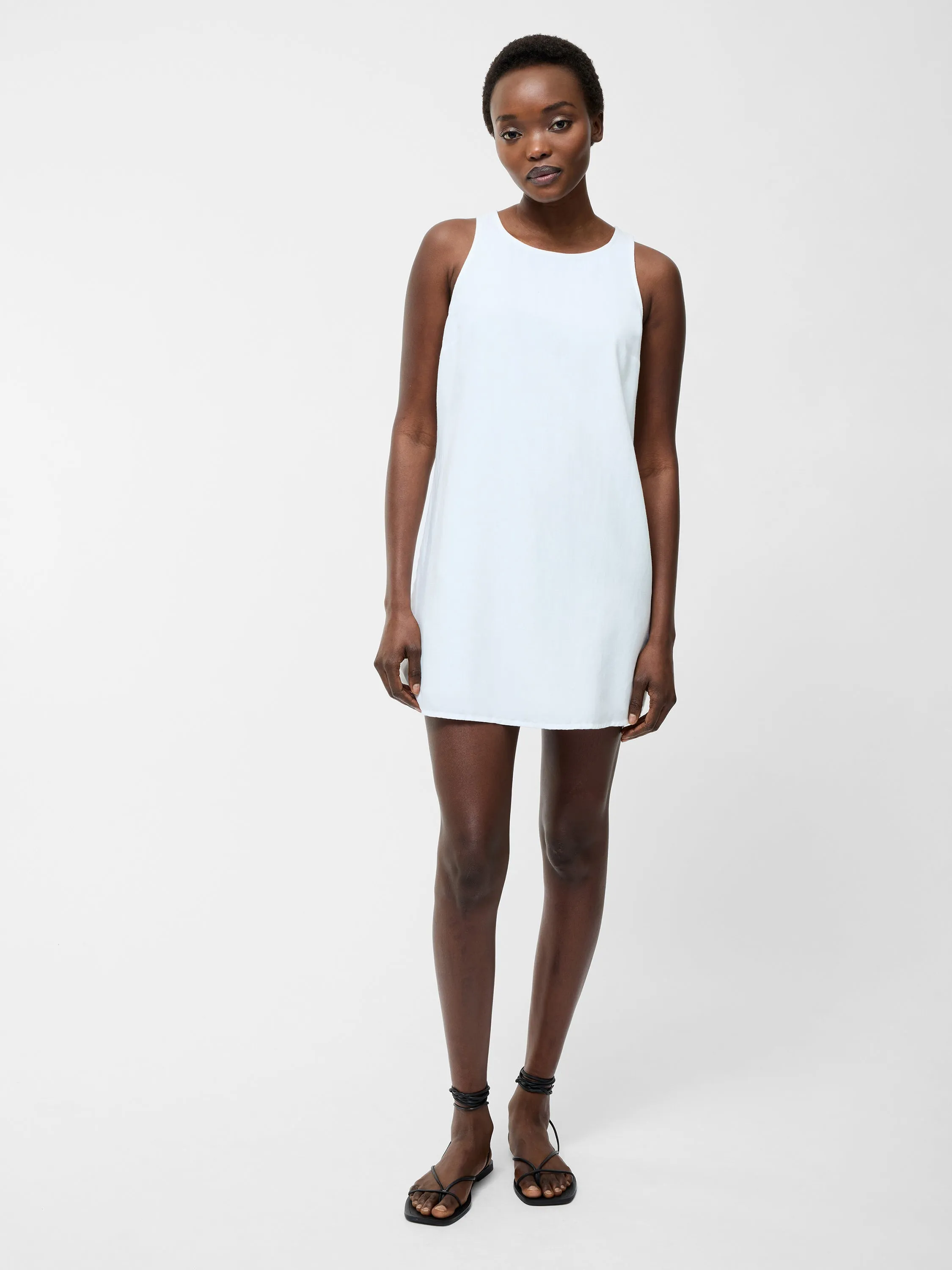 Linen Mix Shift Dress