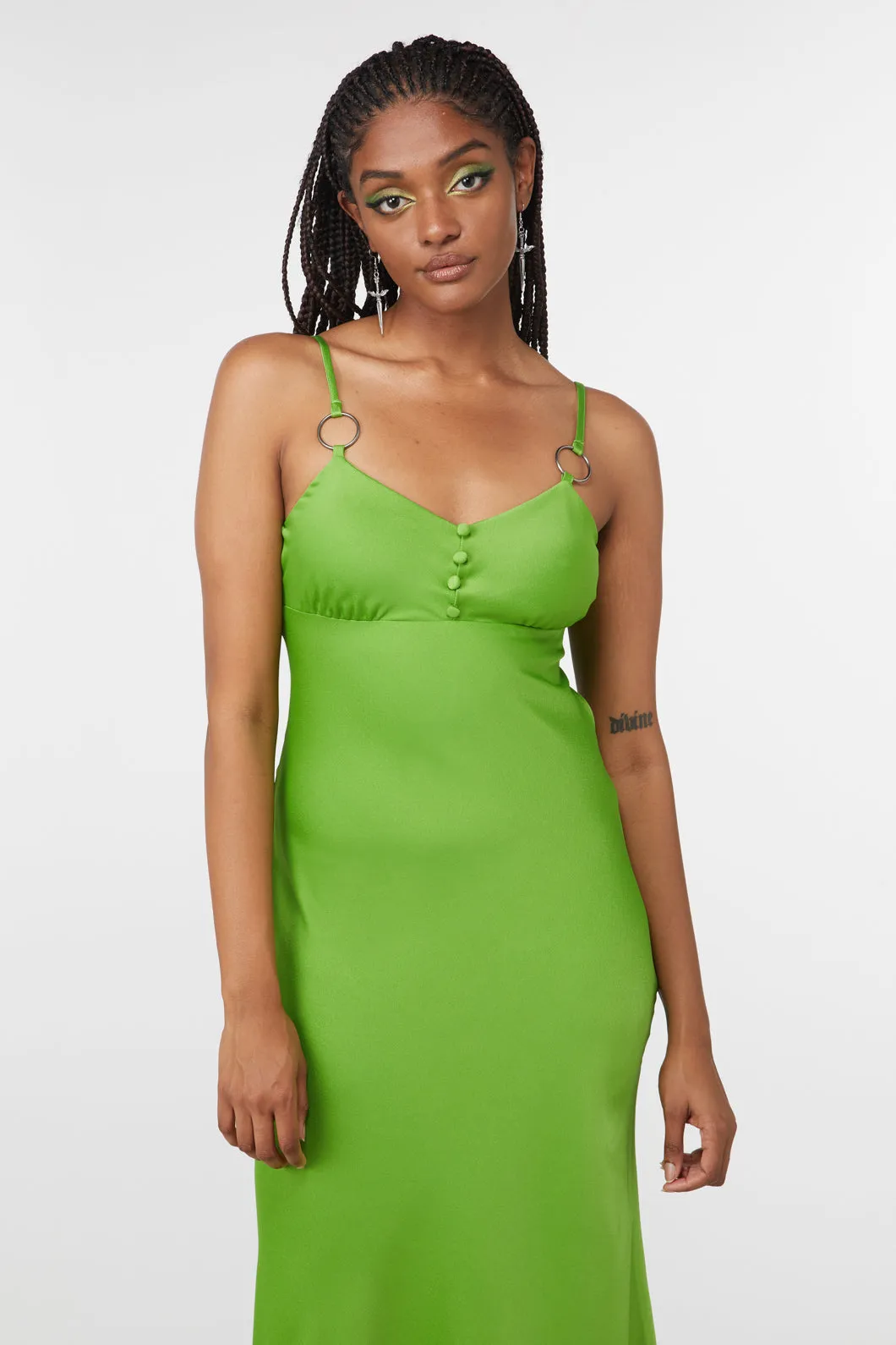 Lizzie Satin Bias Cut Dress