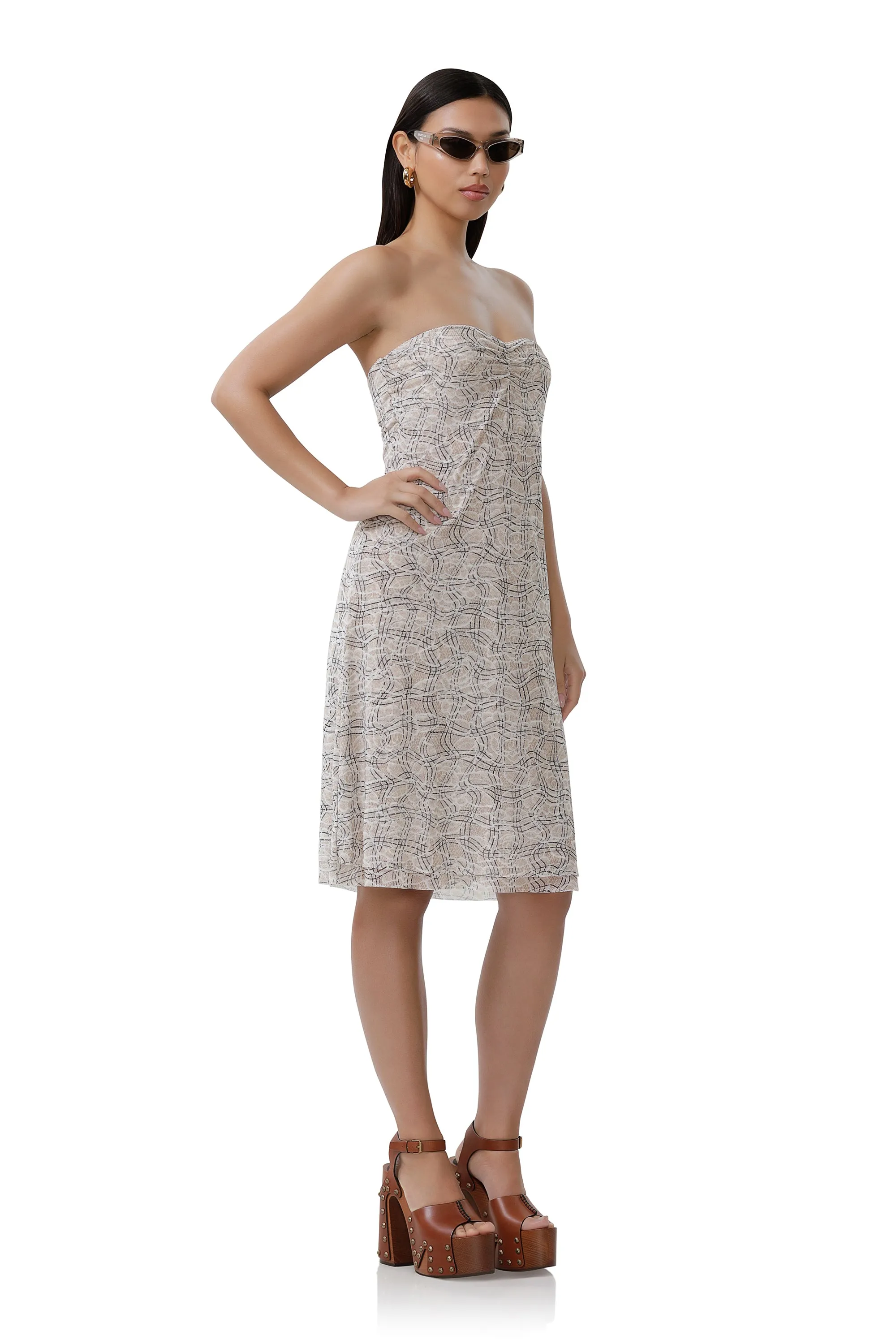 Lucile Dress - Lace Plaid