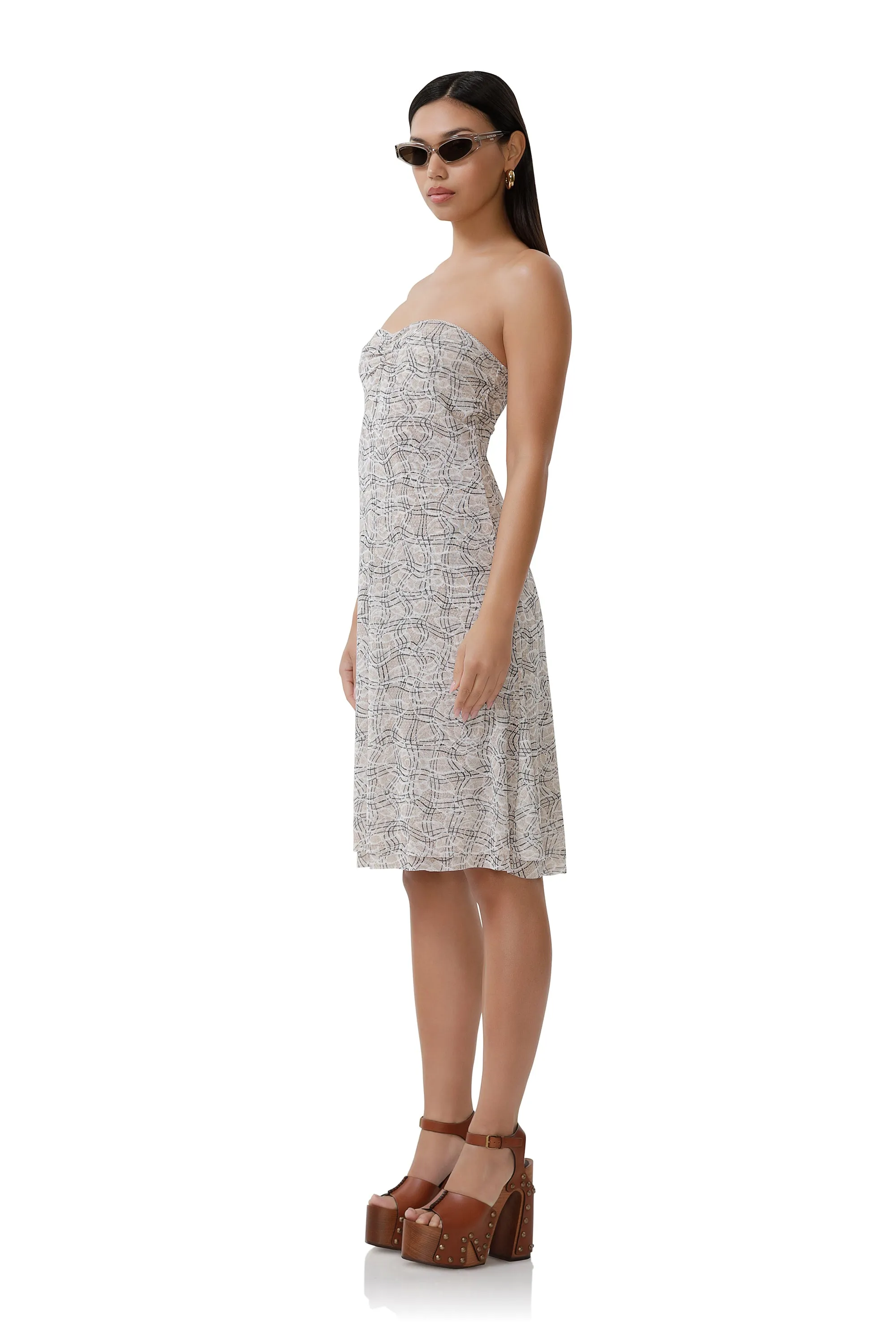 Lucile Dress - Lace Plaid