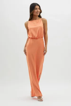 Midnight Hour Side Split Midi Dress Sunset