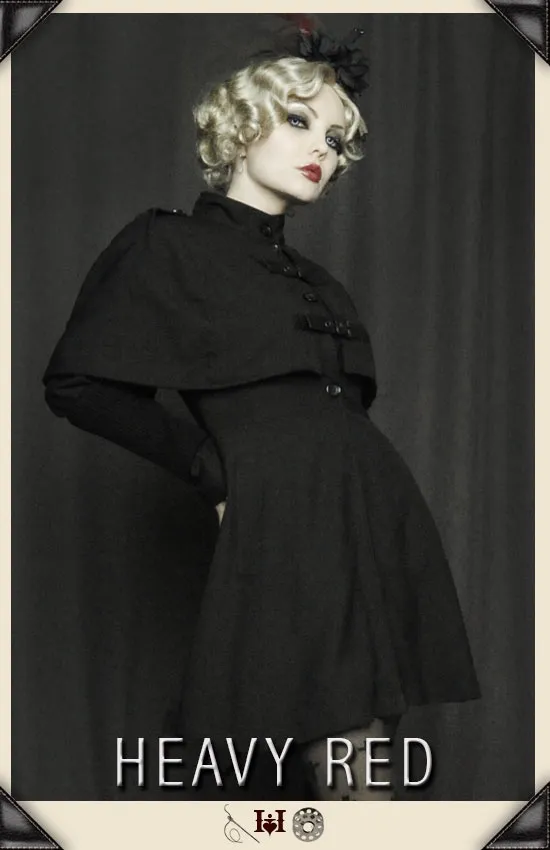 Ophelia Darkly Caped Coat