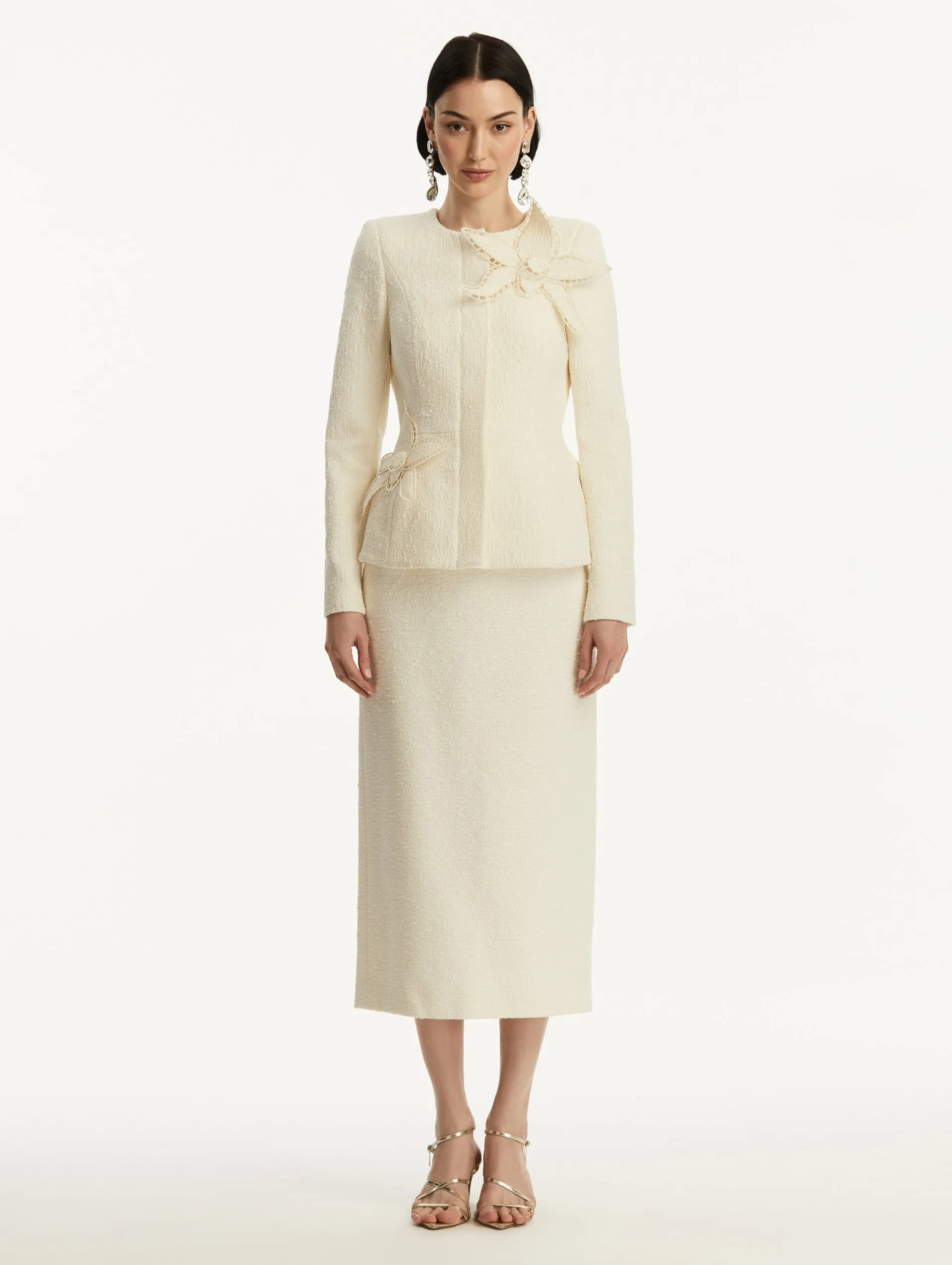 Orchid Embroidered Tweed Jacket