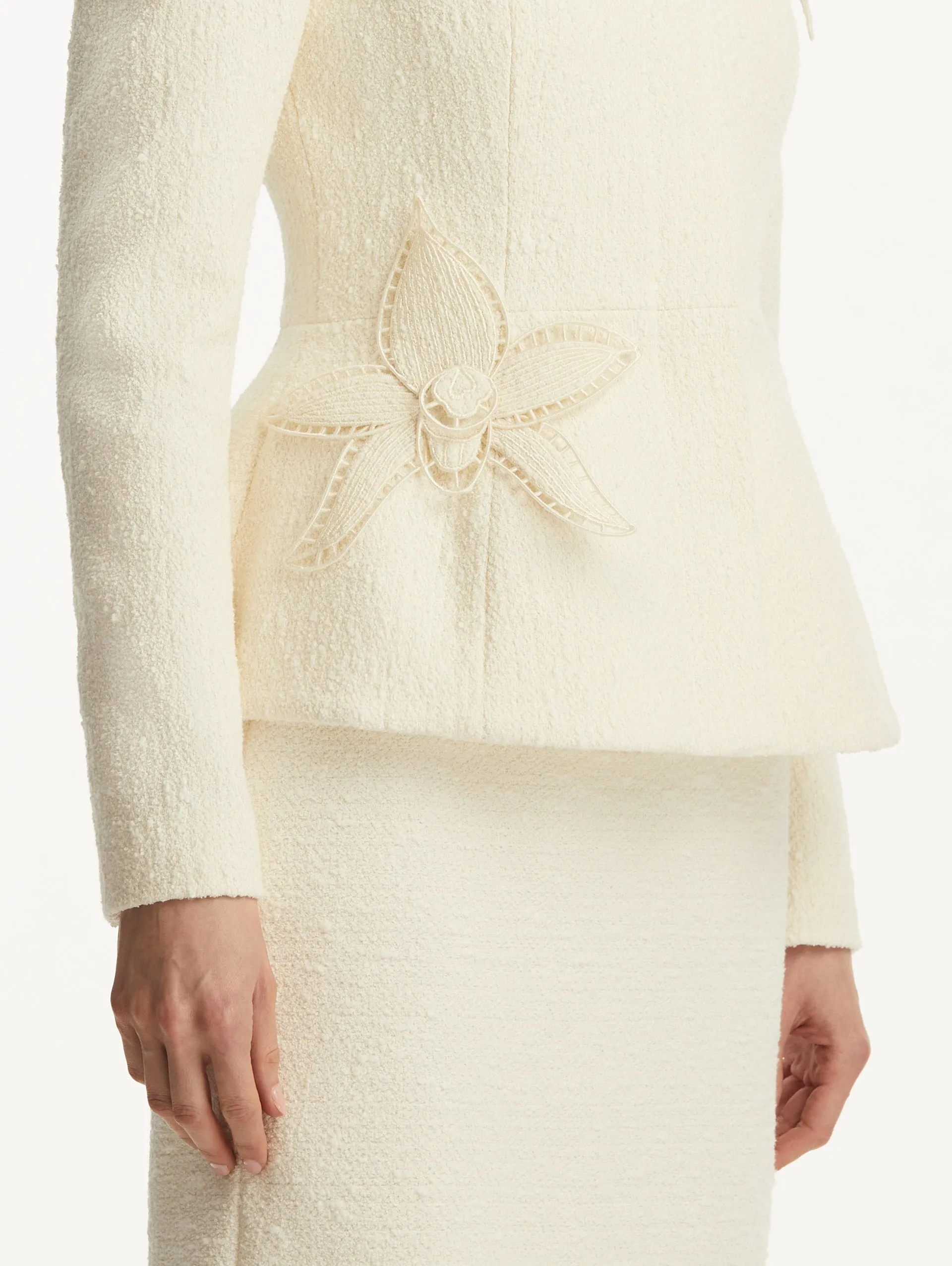 Orchid Embroidered Tweed Jacket