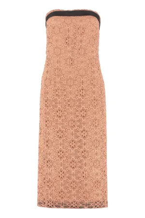 Pinko Off-Shoulder Lace Dress