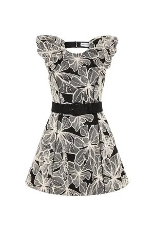 Re1581 Embroidered Mini Dress
