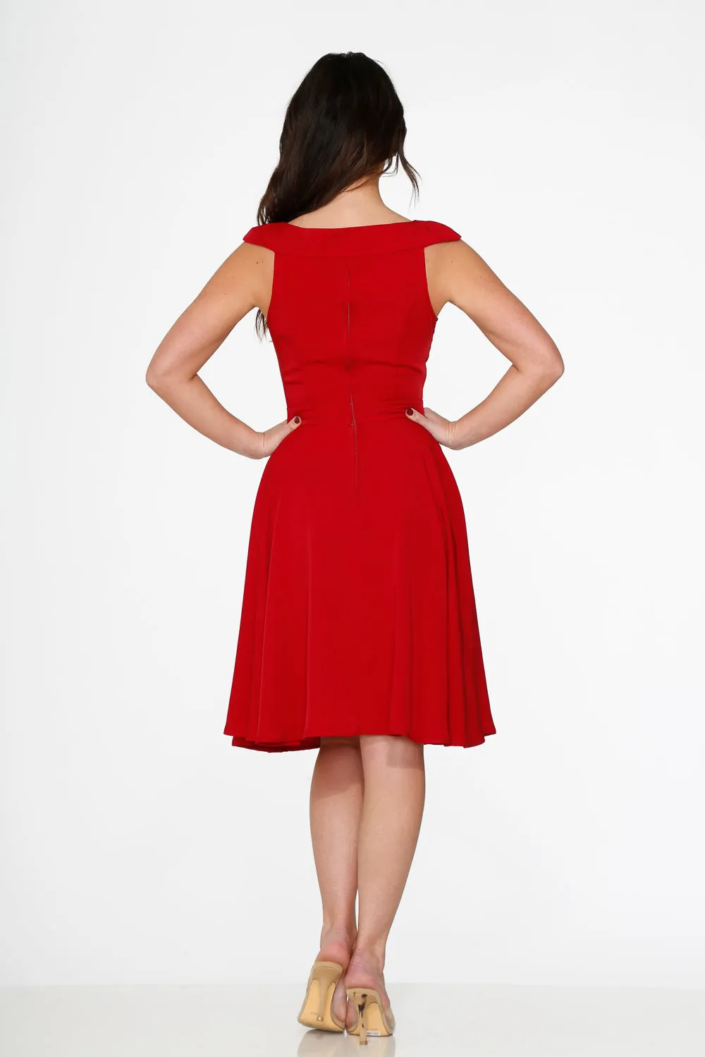 Red Occasional Swing Dress