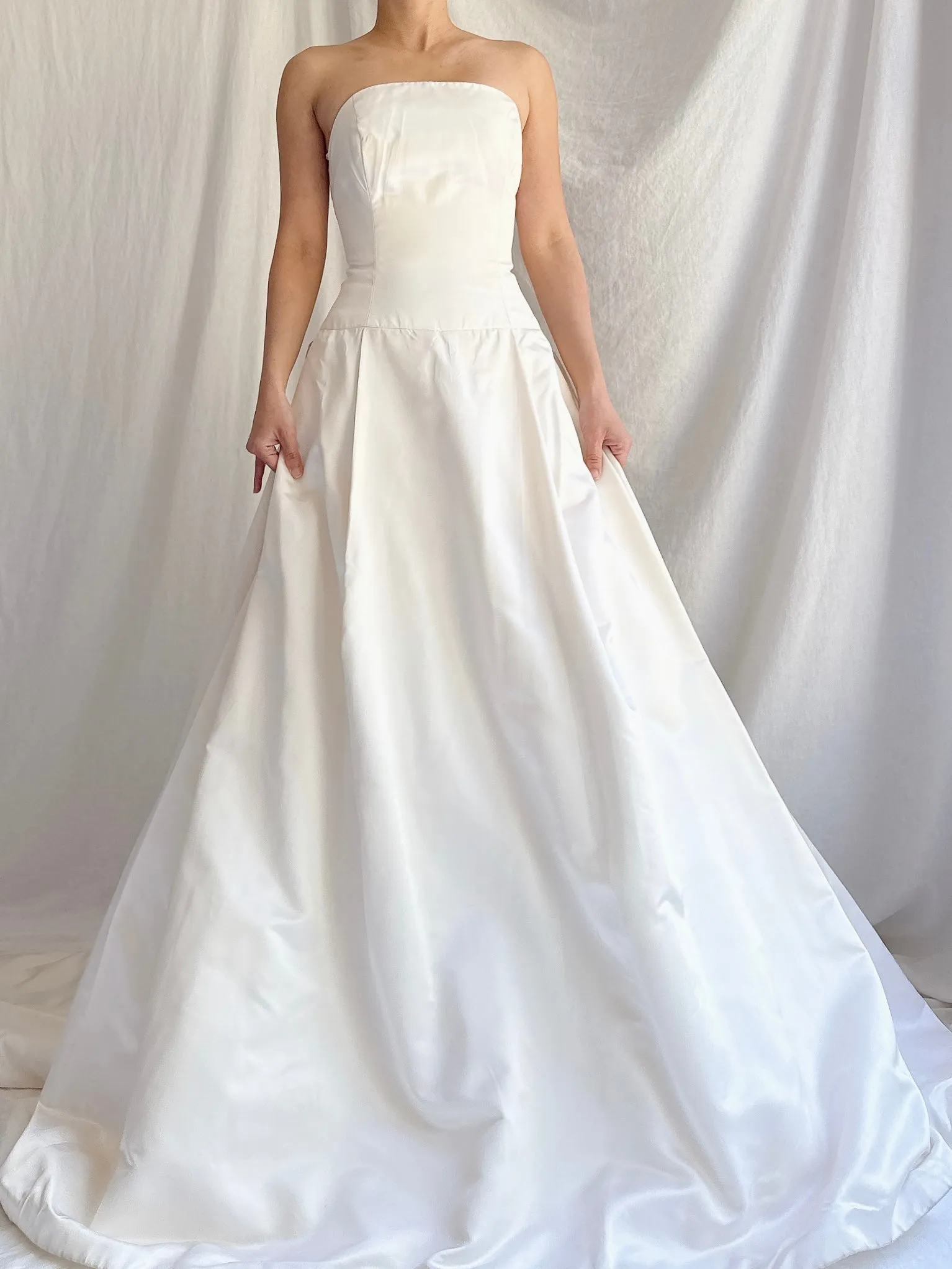 Reserved Vintage Silk/Rayon Satin Dropped Waist Gown - S