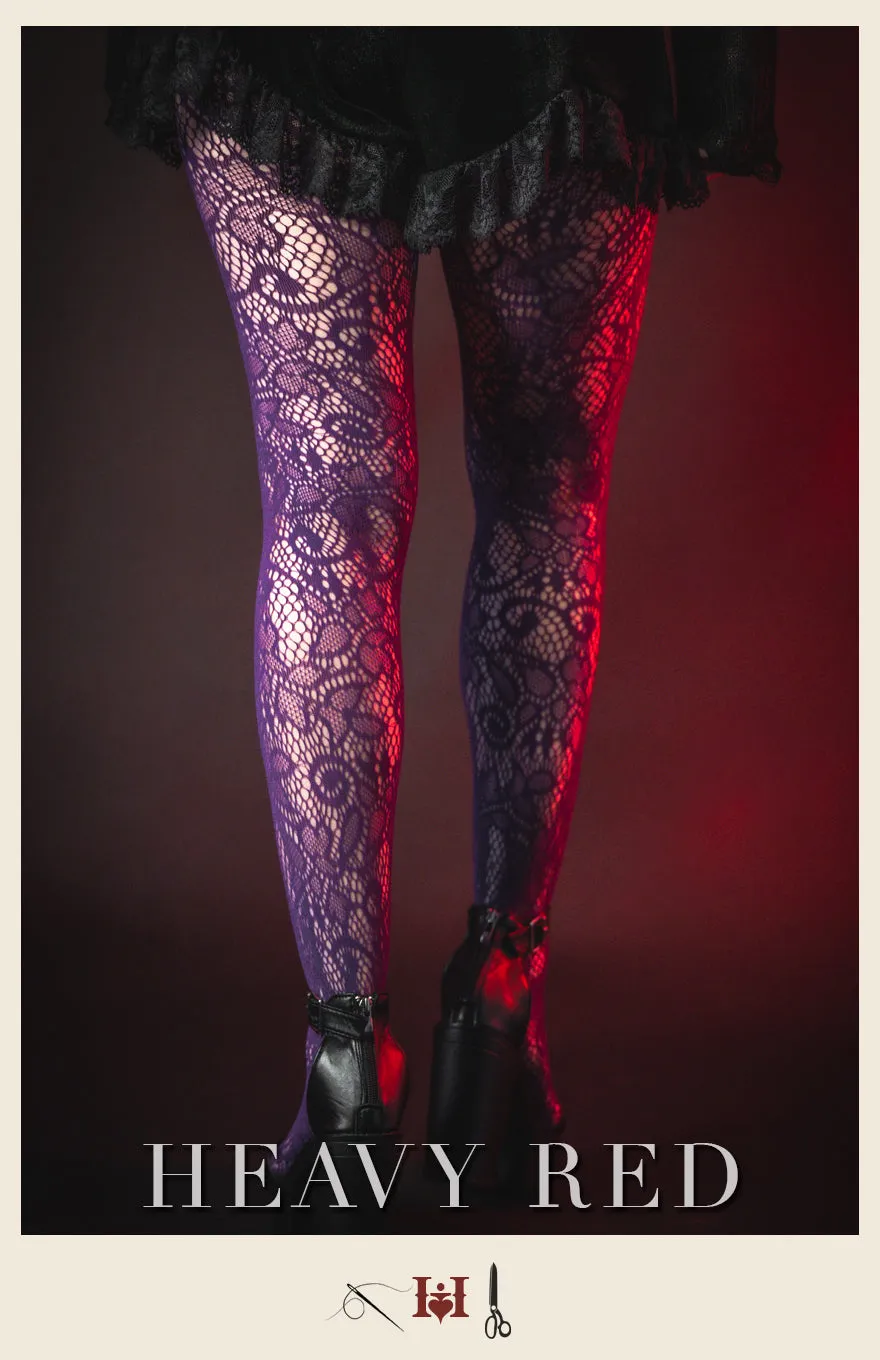Royal Purple Lace Stockings